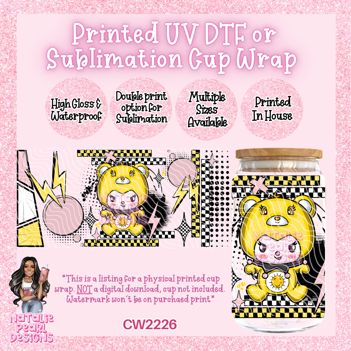 CW2226 UV DTF/SUB Cup Wraps