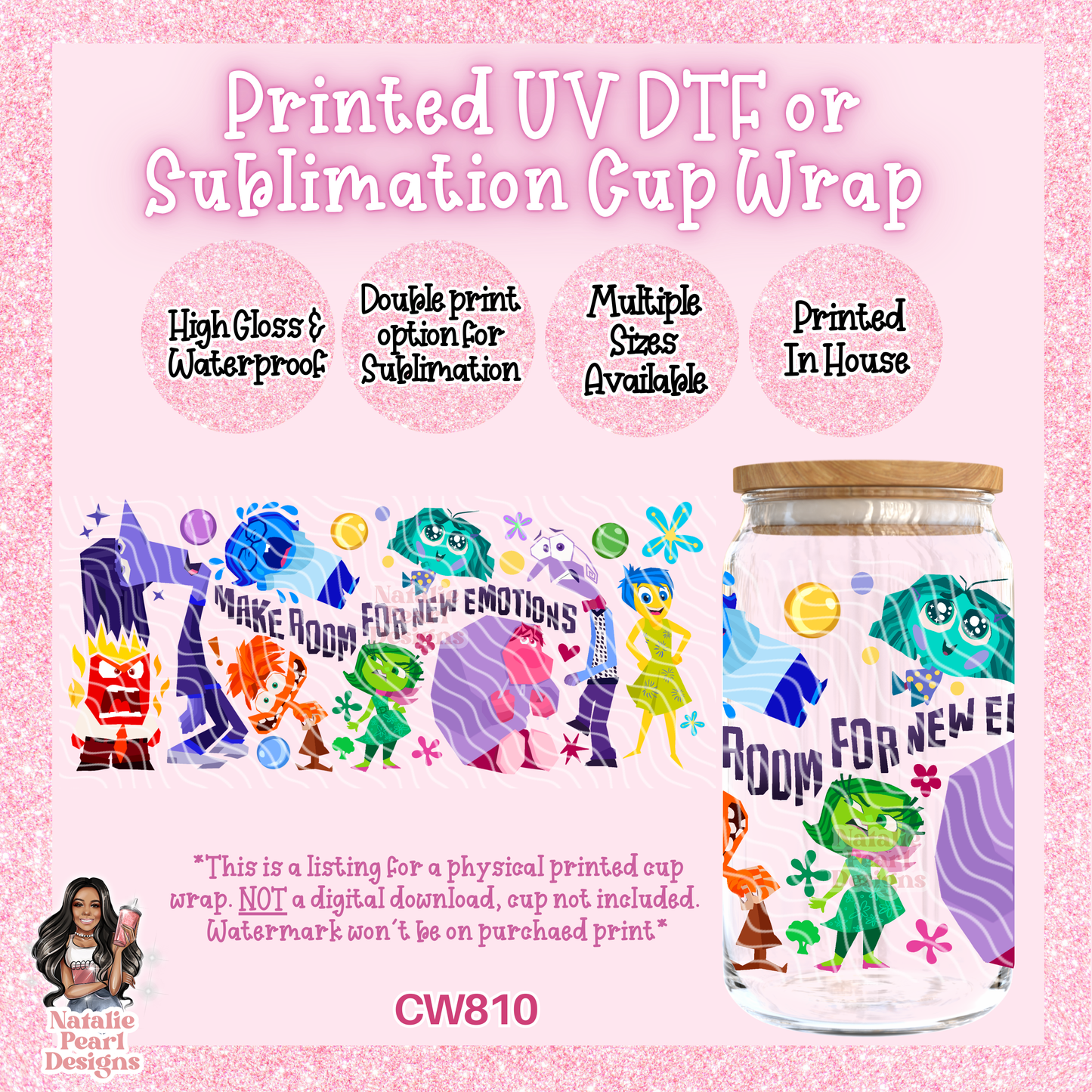 CW810 UV DTF/SUB Cup Wrap