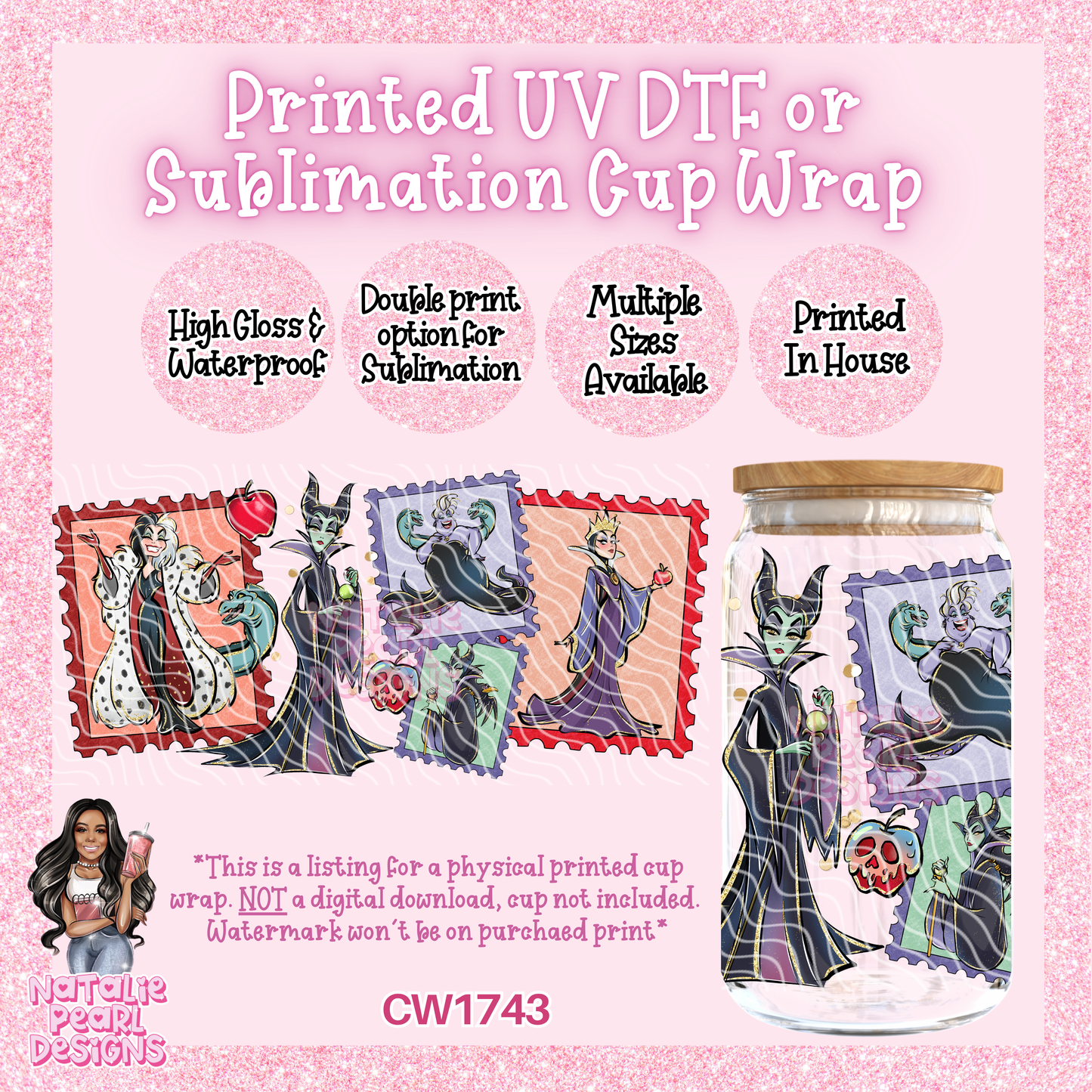 CW1743 UV DTF/SUB Cup Wraps