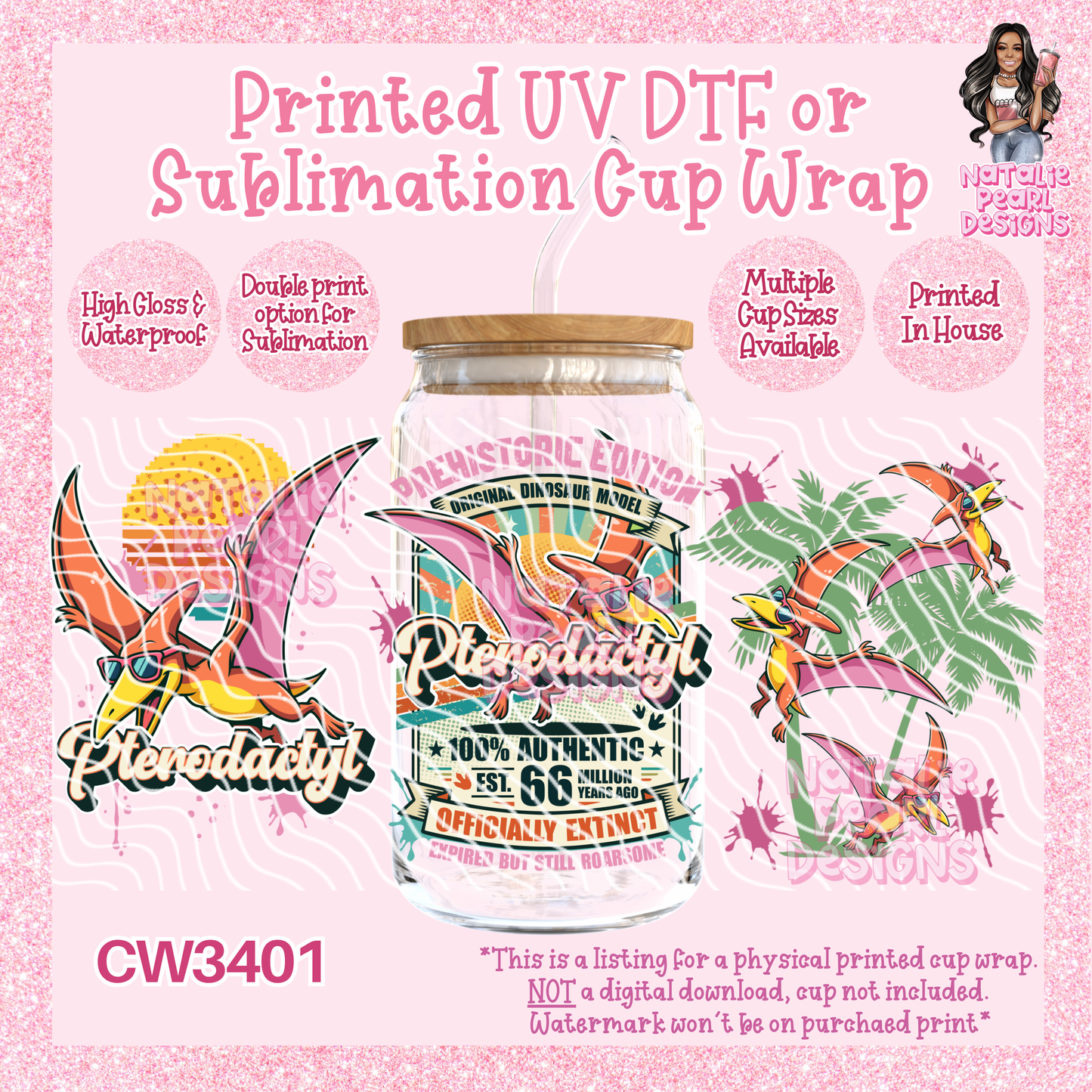 CW3401 UV DTF/SUB Cup Wraps