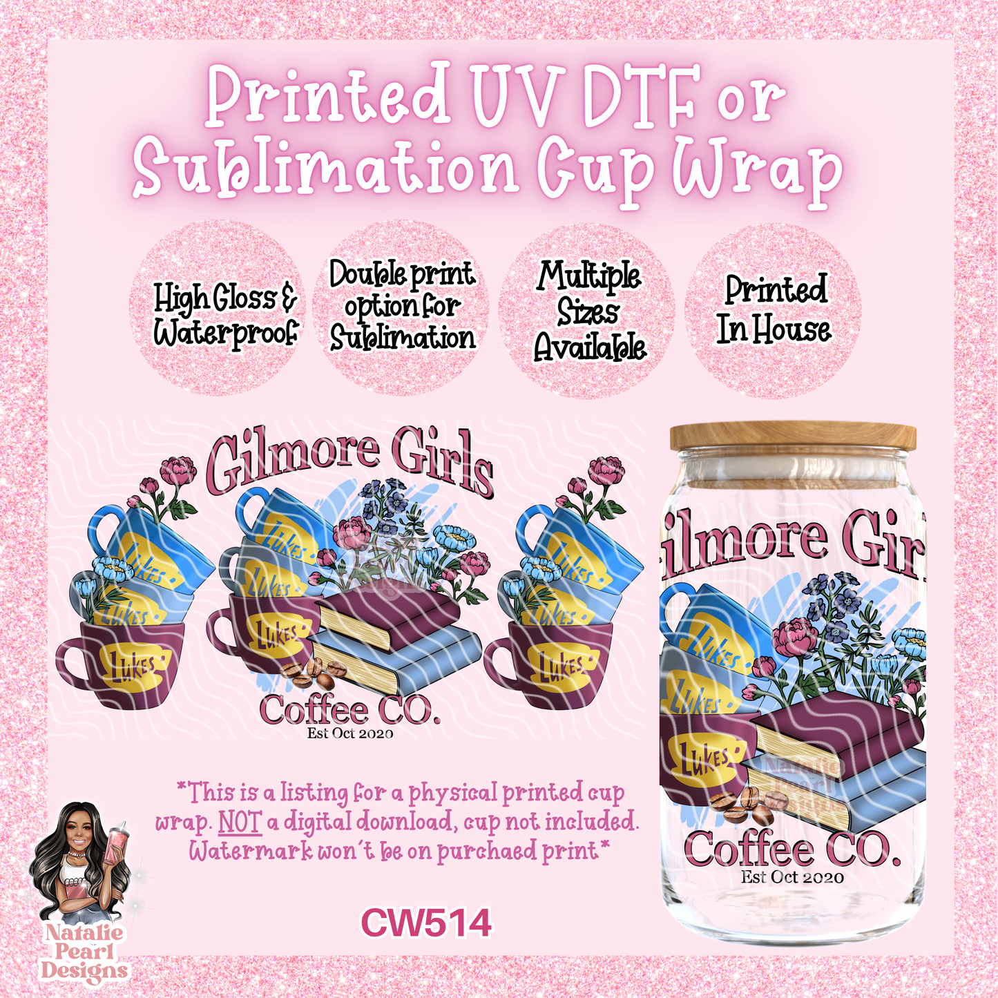 CW514 UV DTF/SUB Cup Wrap