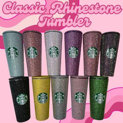 Custom Glitter & Rhinestone Tumbler( All Patterns)