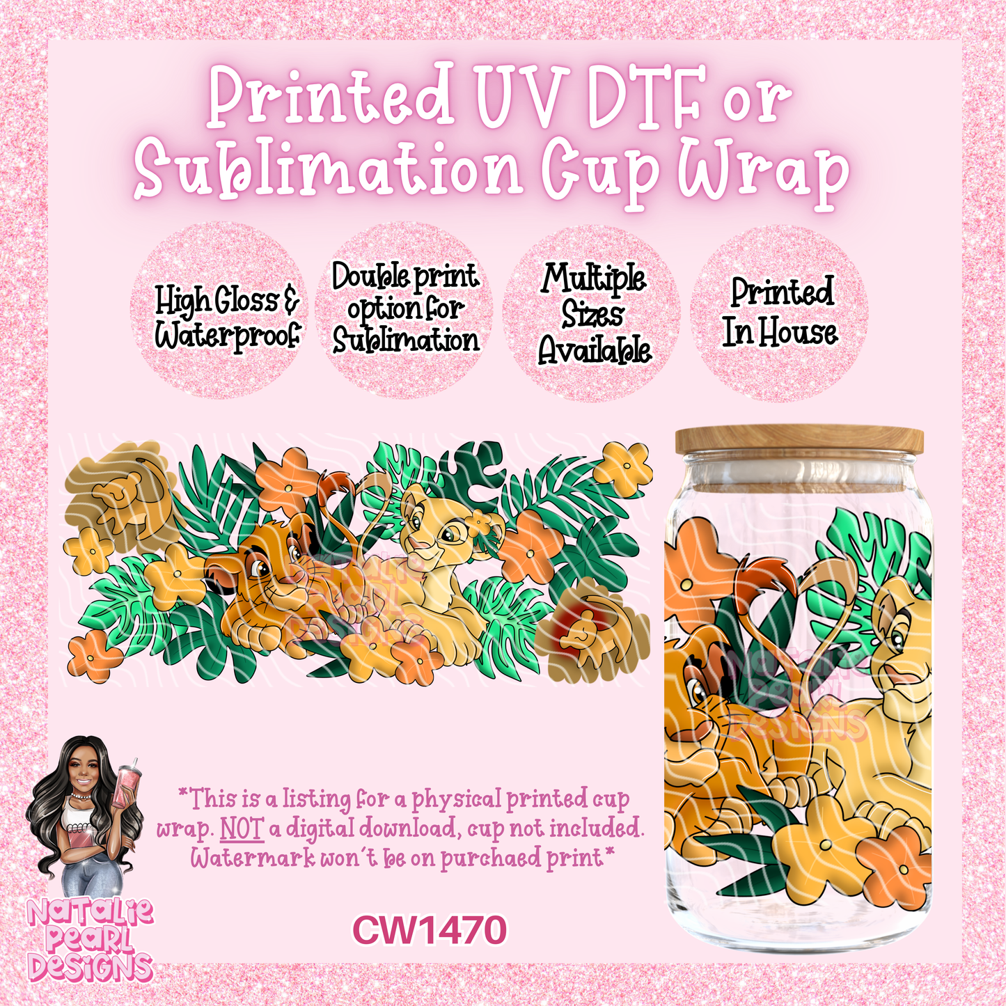 CW1470 UV DTF/SUB Cup Wrap