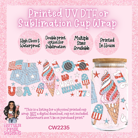 CW2235 UV DTF/SUB Cup Wraps