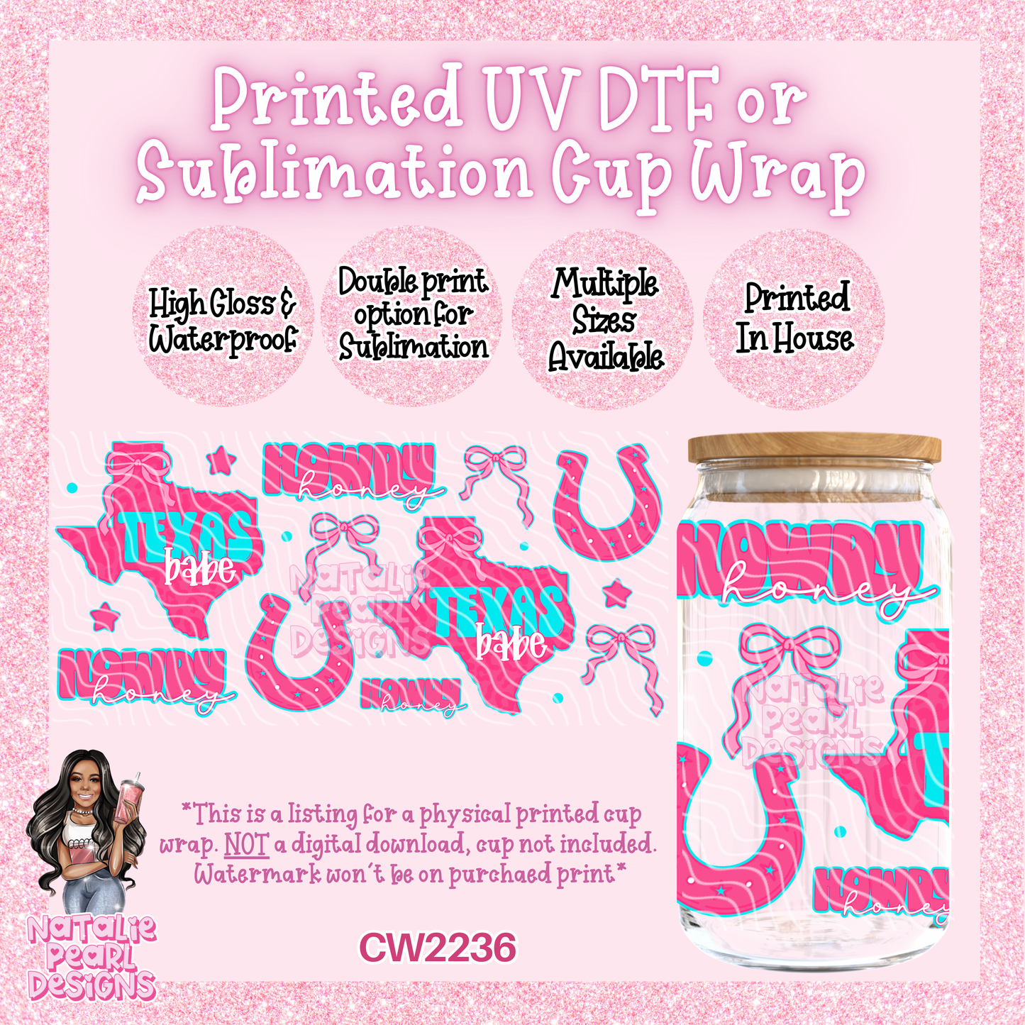 CW2236 UV DTF/SUB Cup Wraps