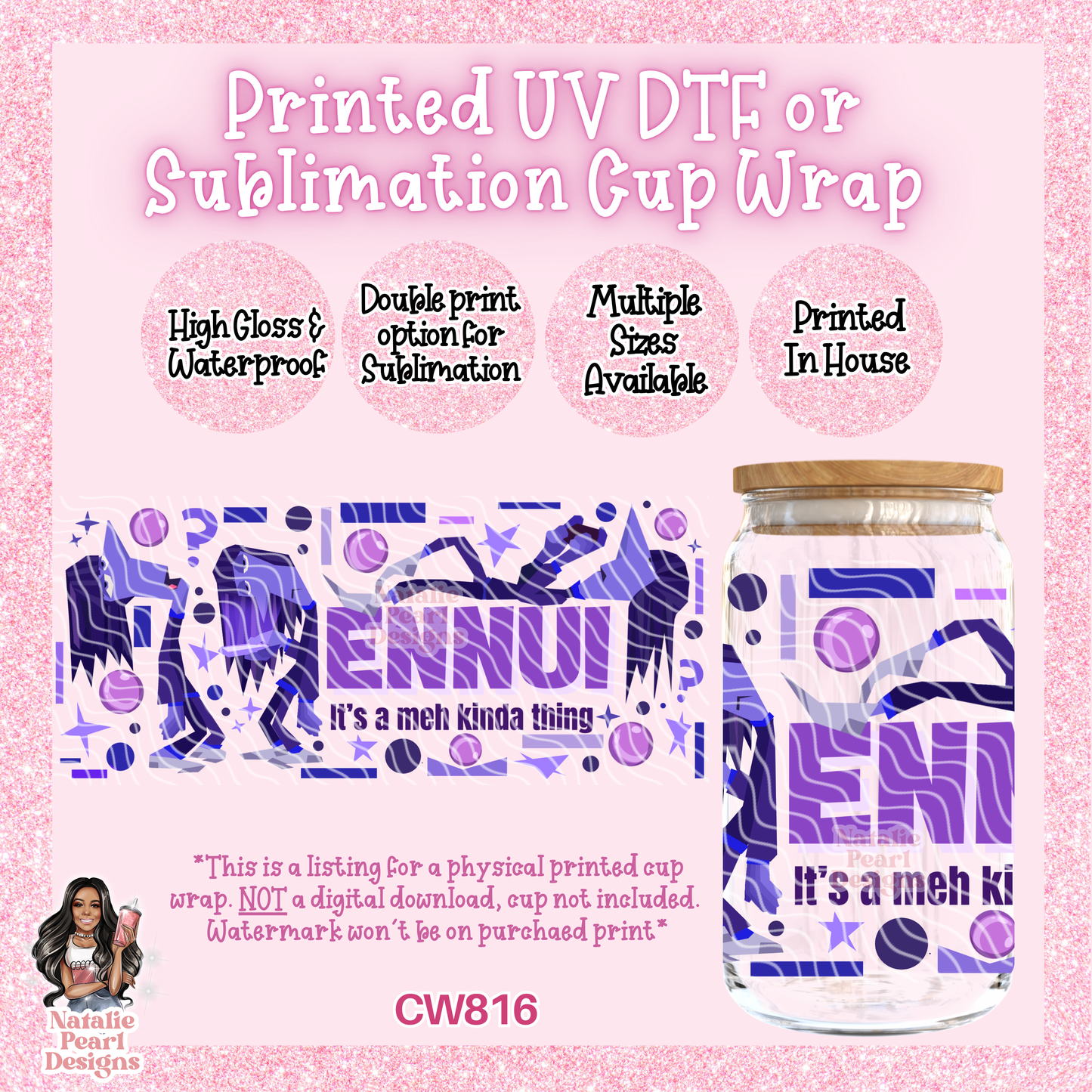 CW816 UV DTF/SUB Cup Wrap
