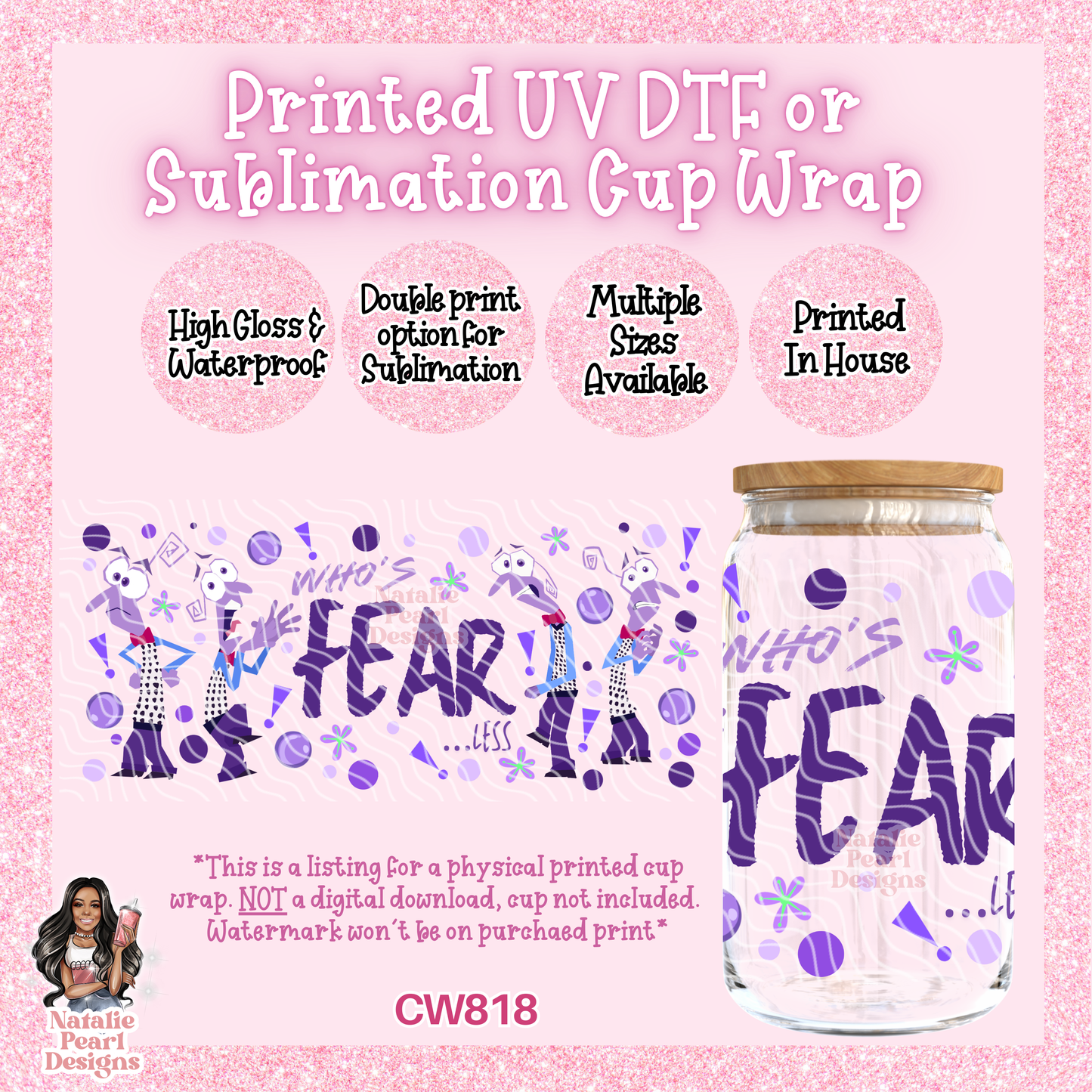 CW818 UV DTF/SUB Cup Wrap