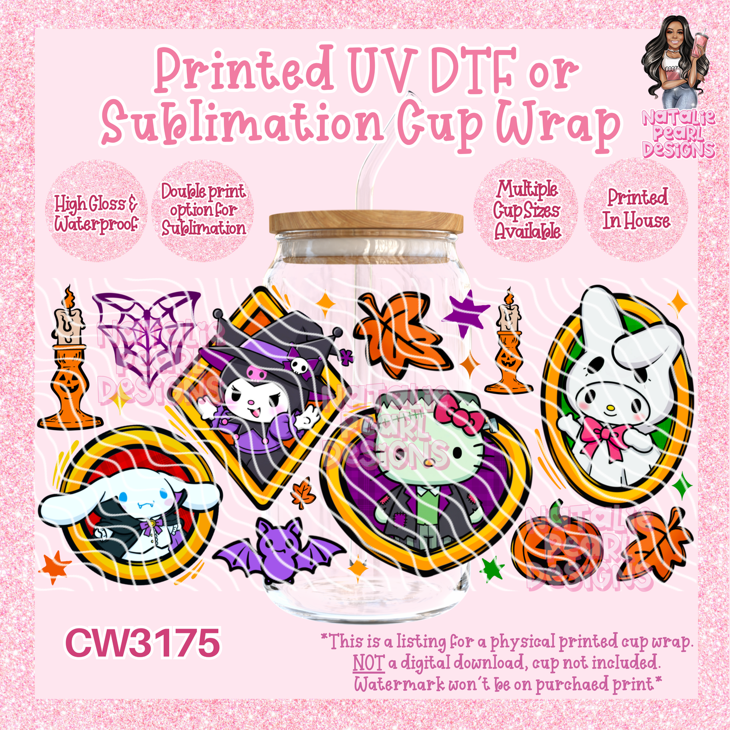 CW3175 UV DTF/SUB Cup Wraps