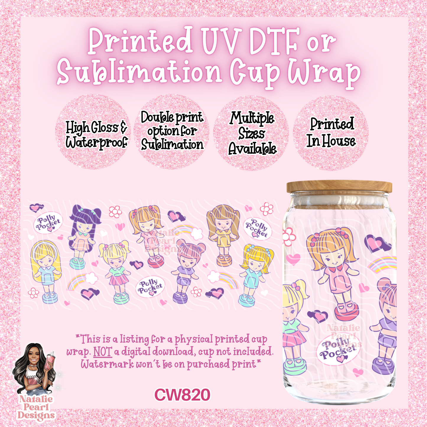 CW820 UV DTF/SUB Cup Wrap