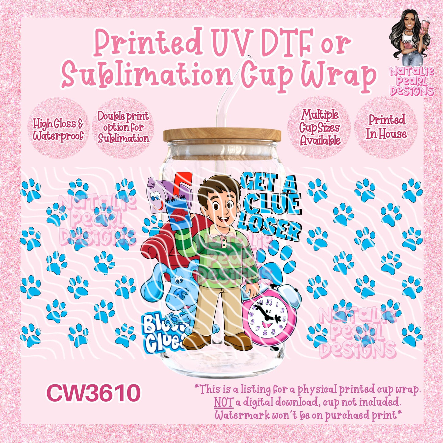 CW3610 UV DTF/SUB Cup Wraps