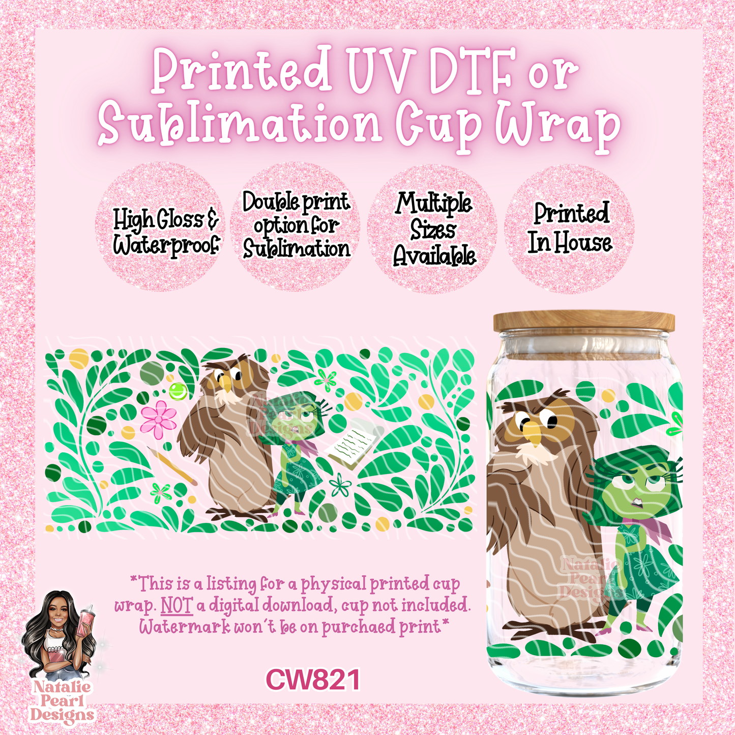 CW821 UV DTF/SUB Cup Wrap
