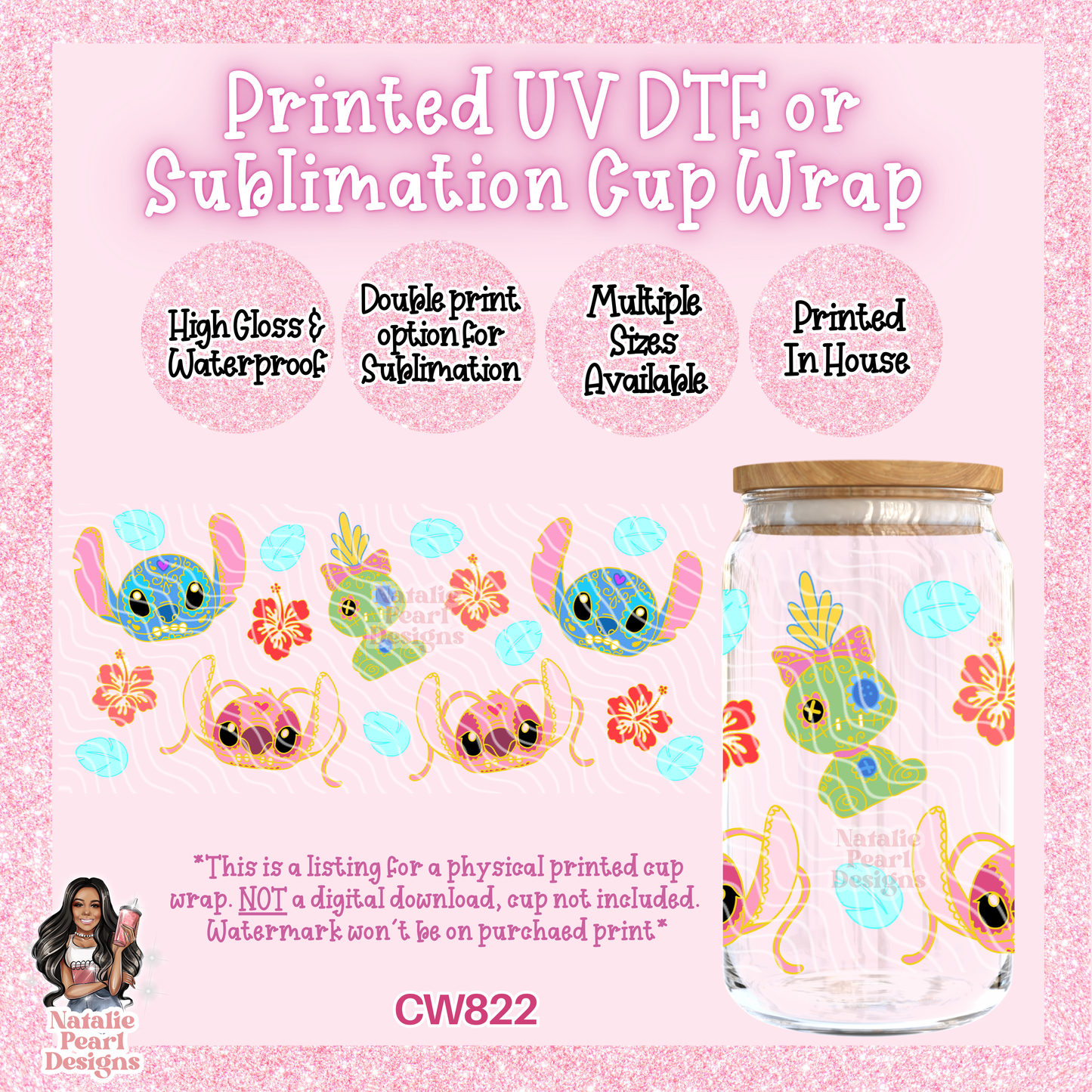 CW822 UV DTF/SUB Cup Wrap