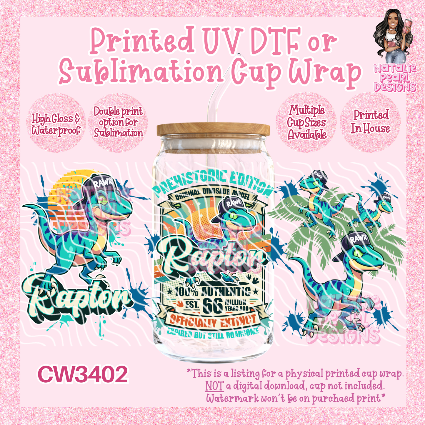 CW3402 UV DTF/SUB Cup Wraps