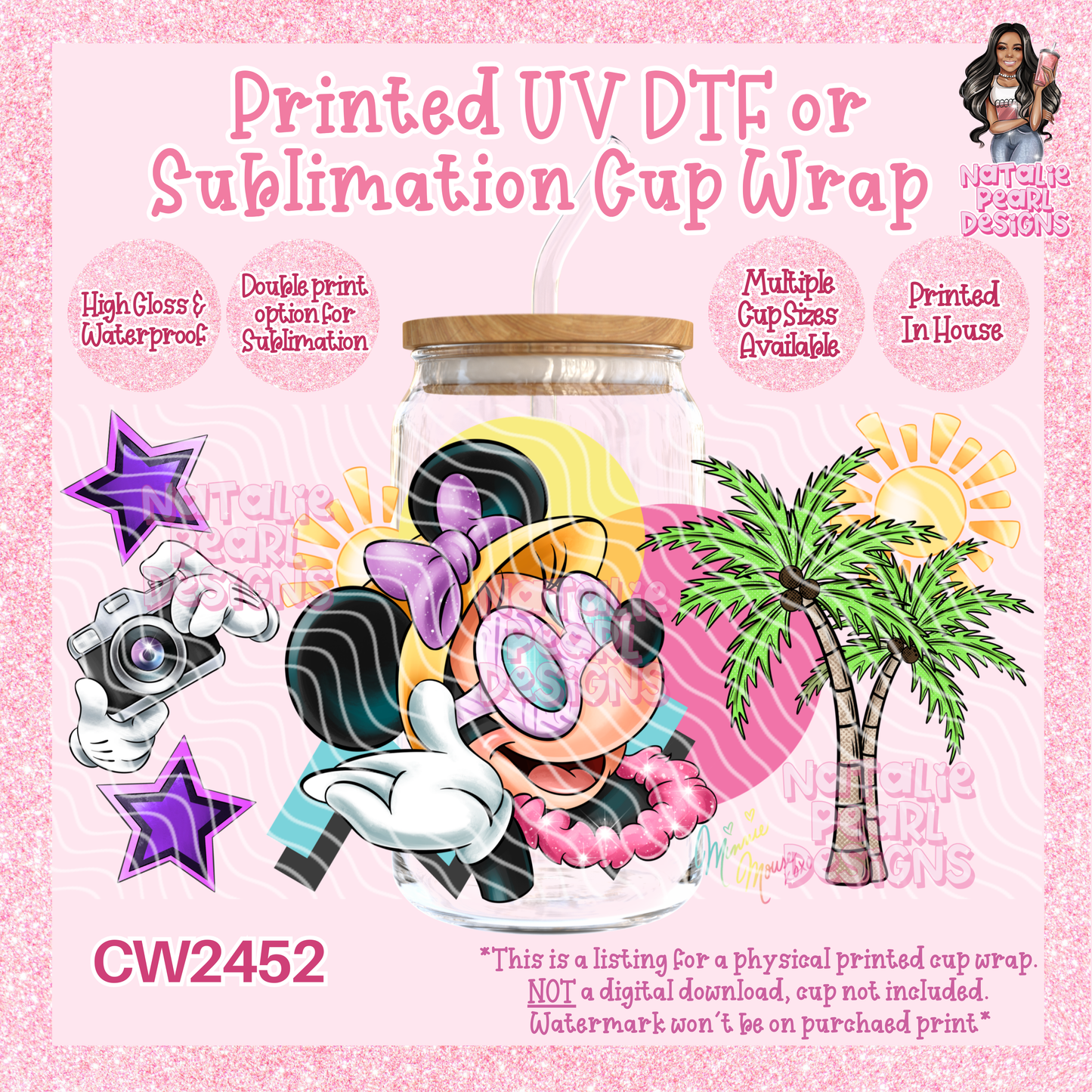 CW2452 UV DTF/SUB Cup Wraps