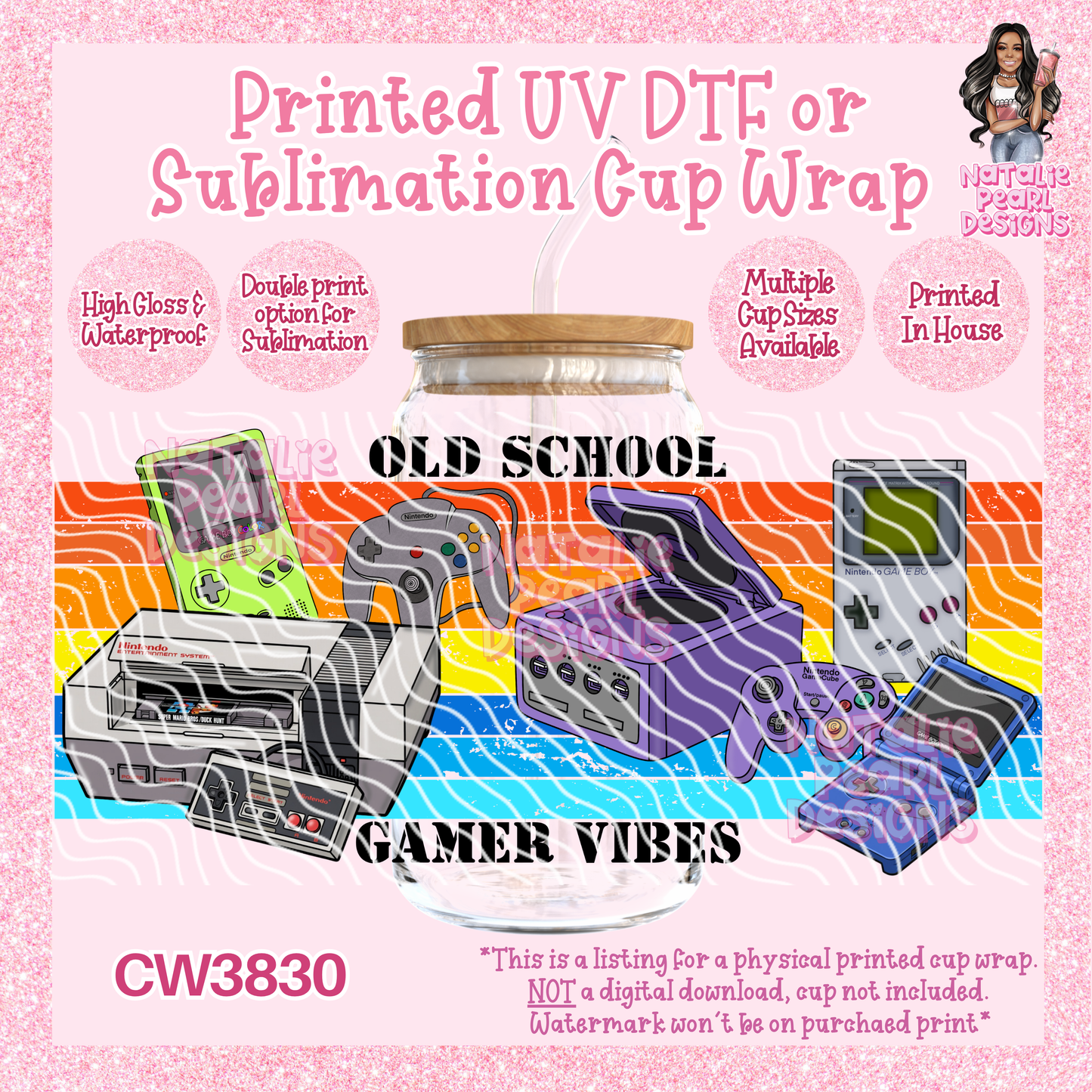 CW3830 UV DTF/SUB Cup Wraps