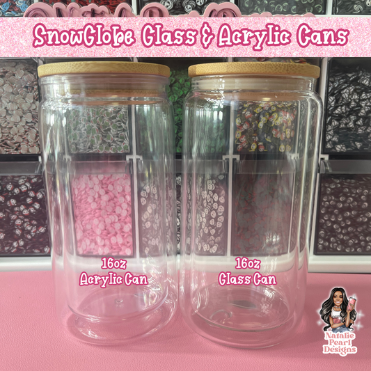 Acrylic or Glass Snow Globe Tumbler