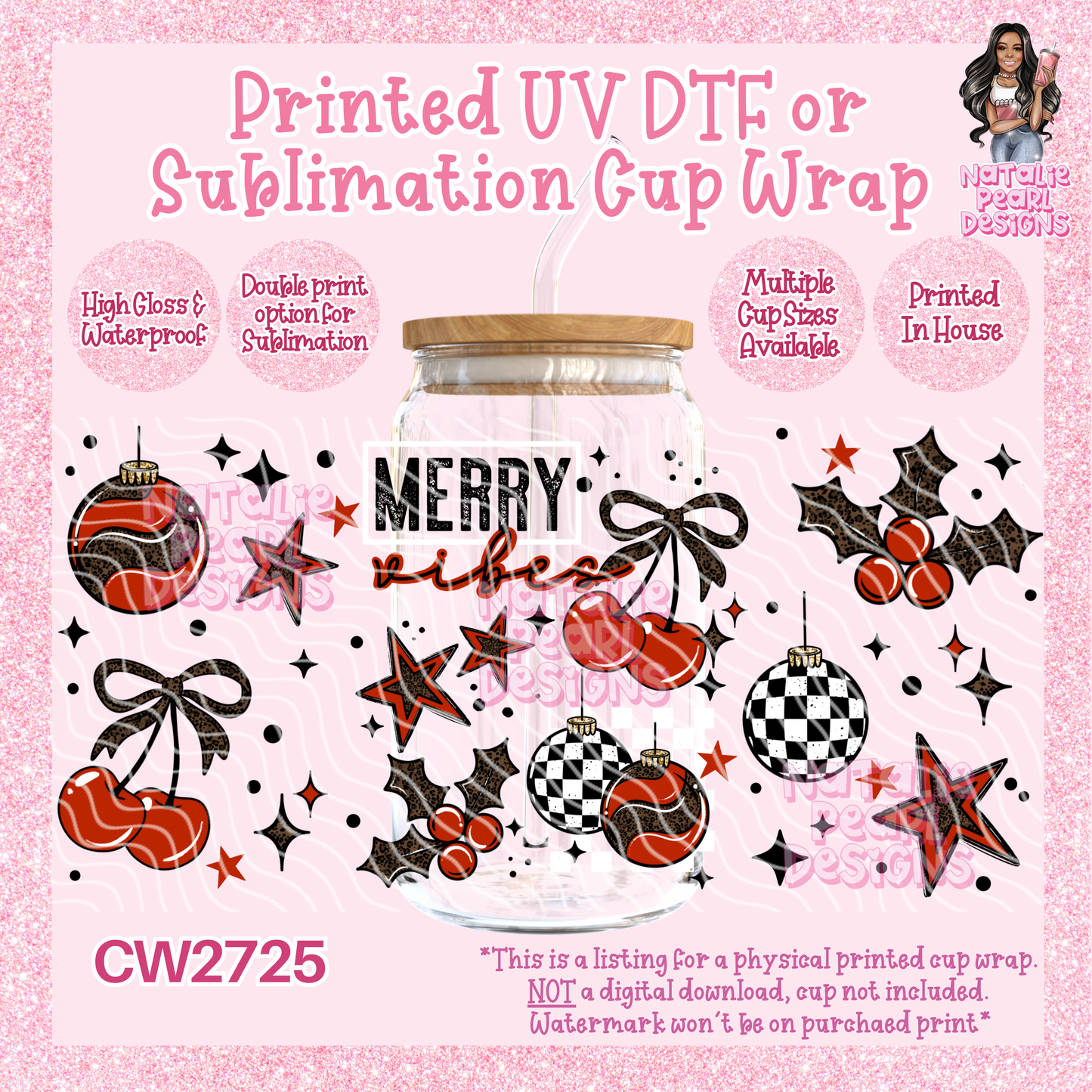 CW2725 UV DTF/SUB Cup Wraps