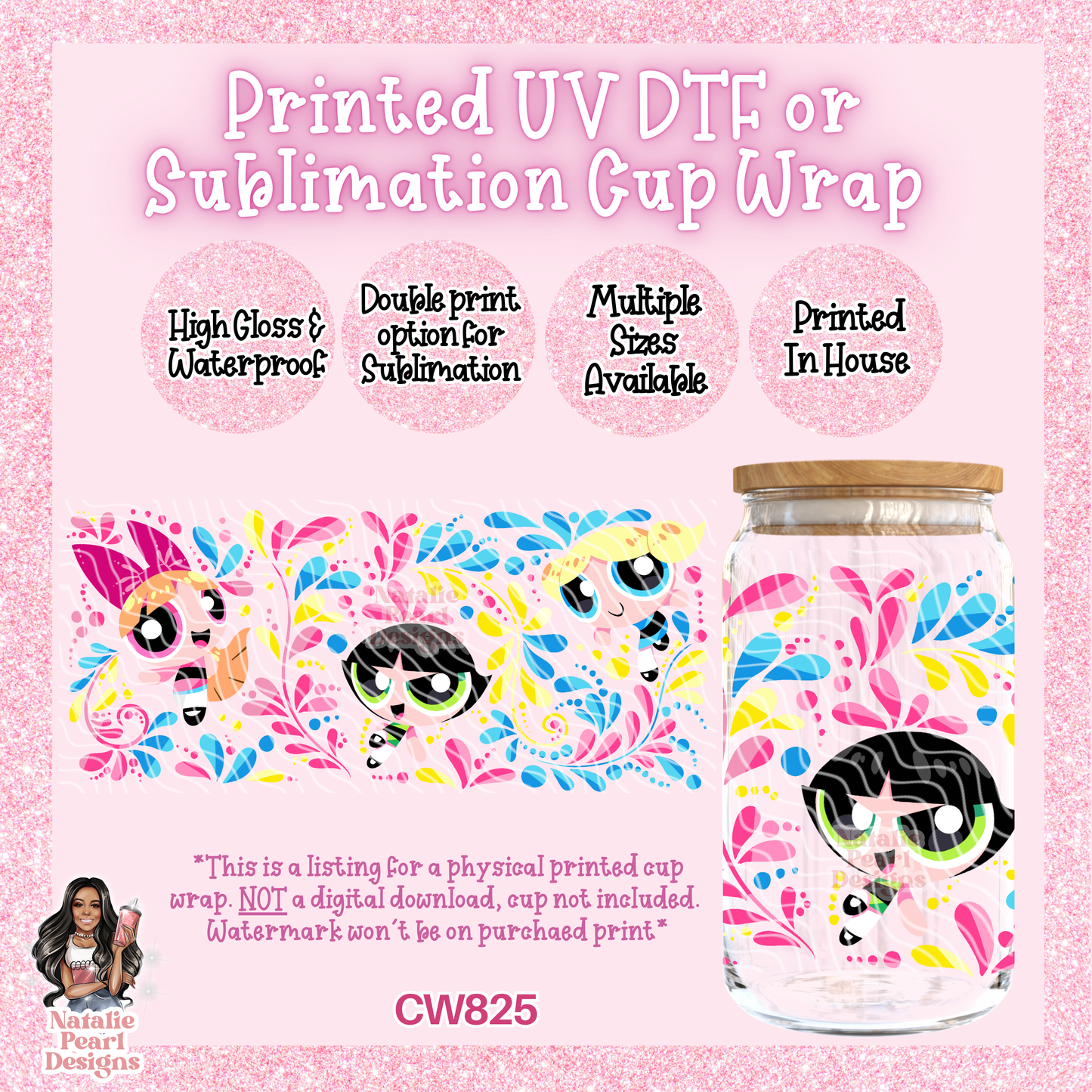 CW825 UV DTF/SUB Cup Wrap