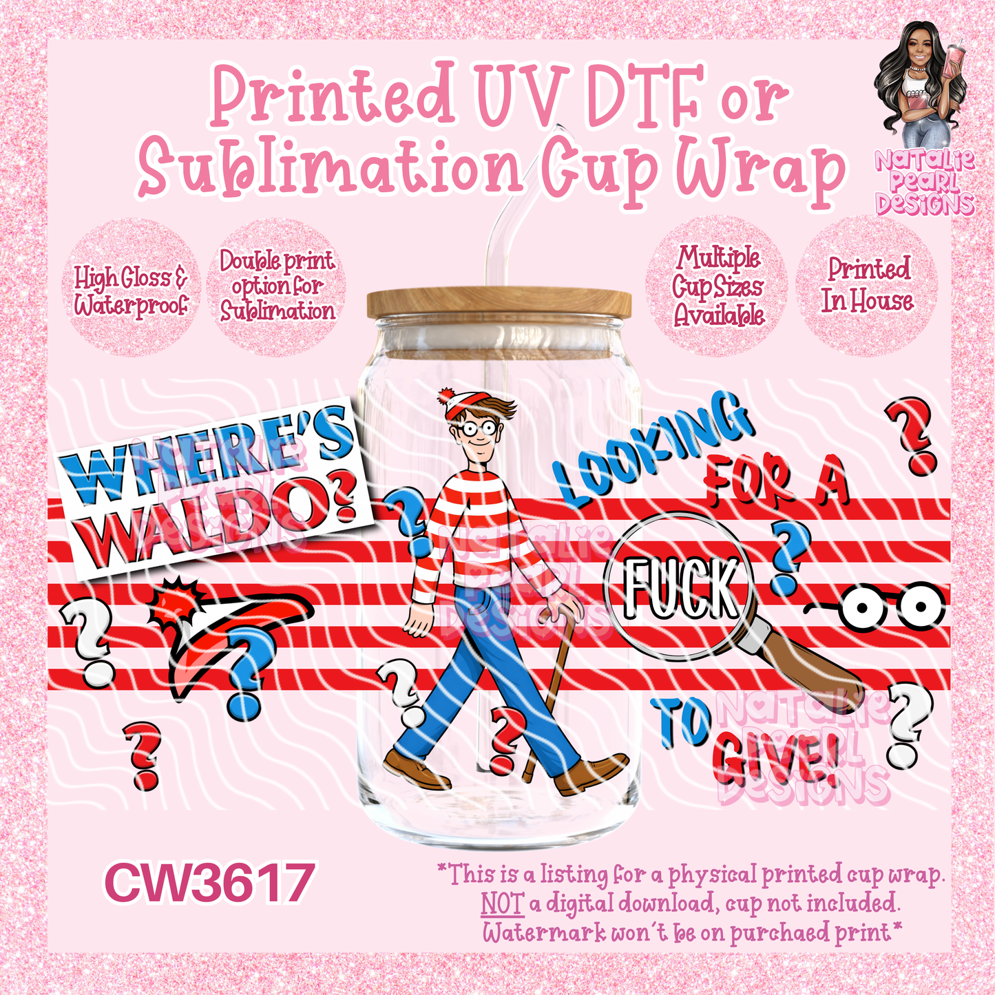 CW3617 UV DTF/SUB Cup Wraps