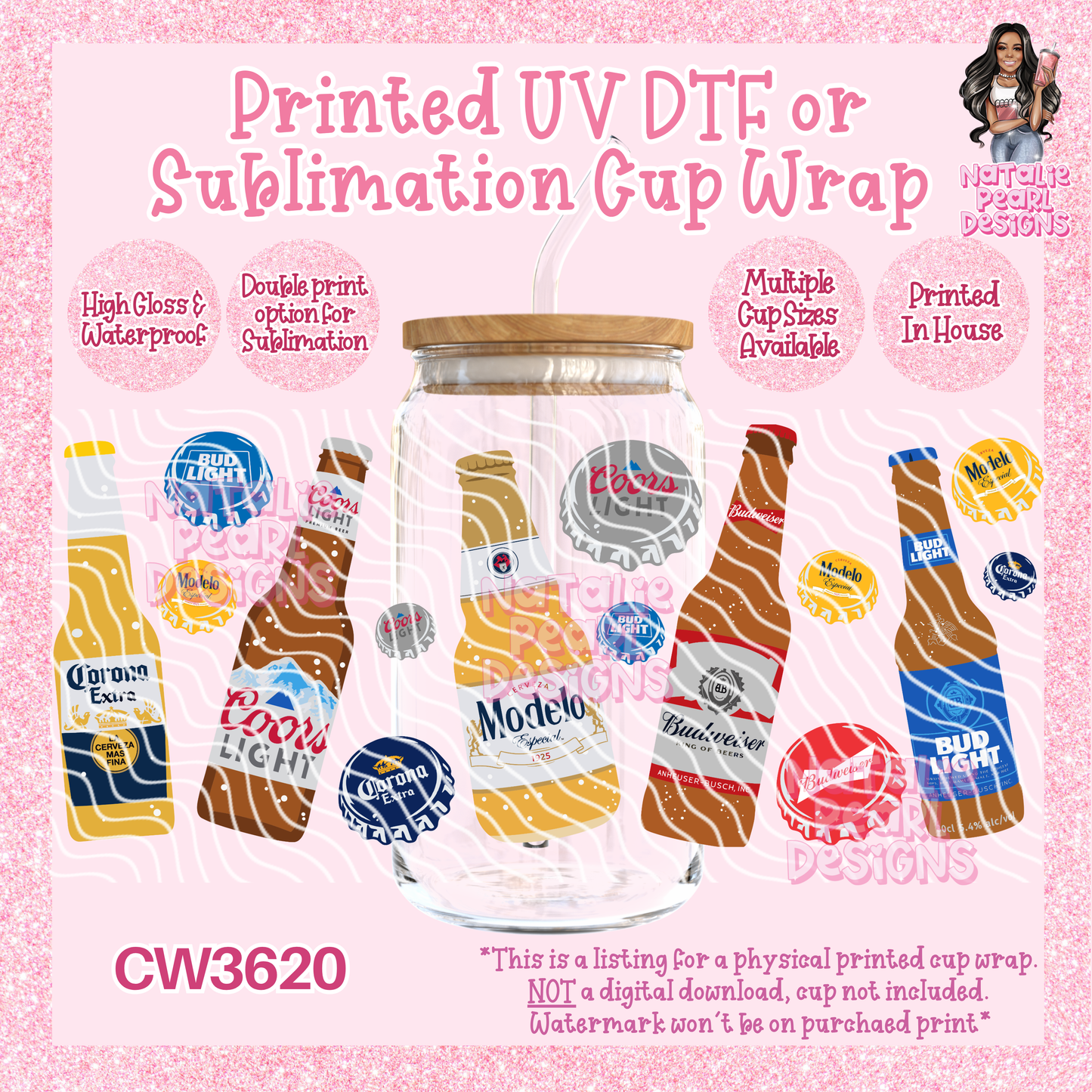 CW3620 UV DTF/SUB Cup Wraps