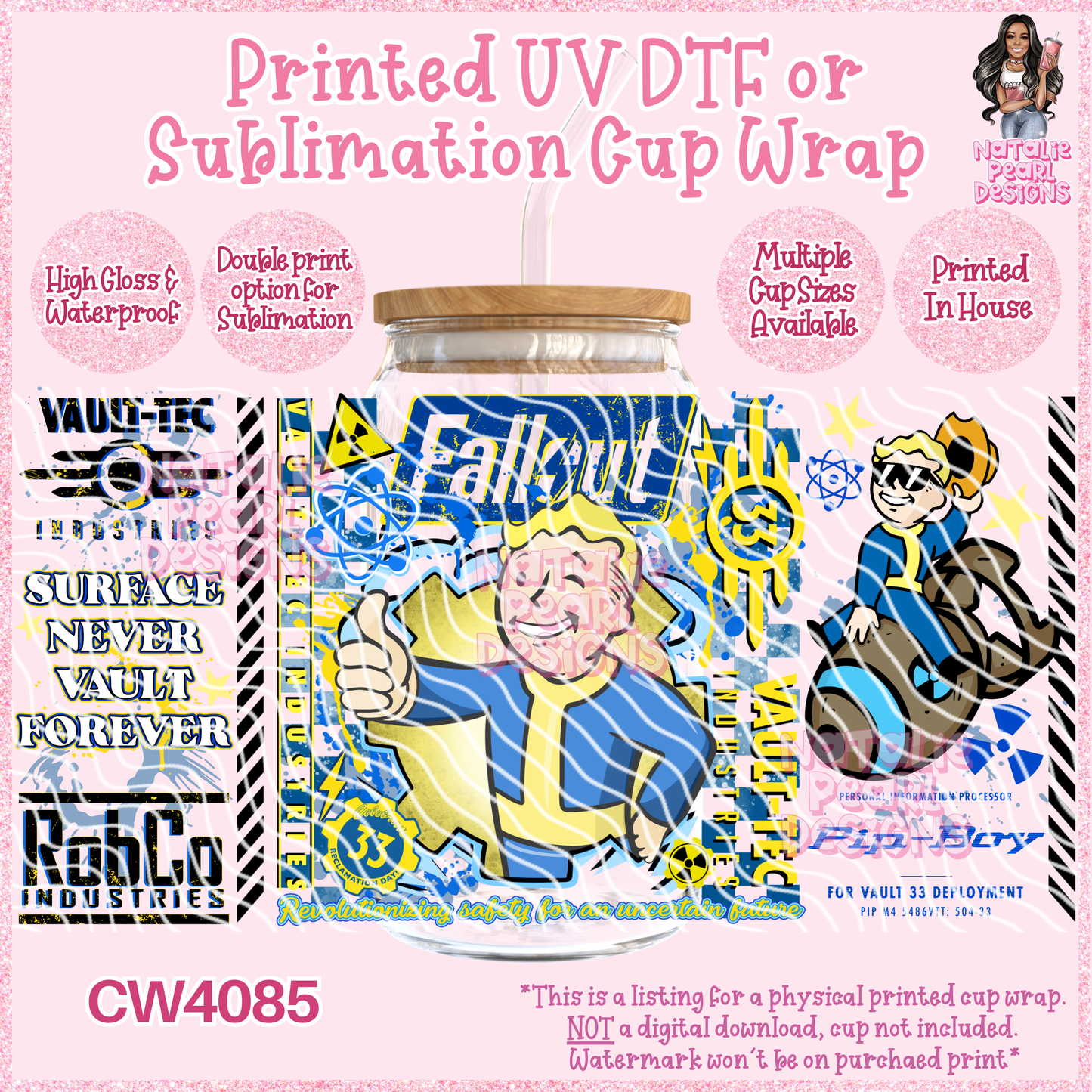 CW4085 UV DTF/SUB Cup Wraps