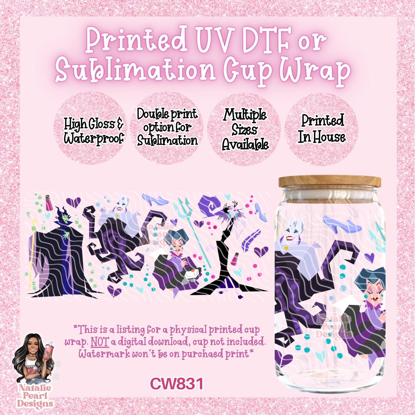 CW831 UV DTF/SUB Cup Wrap