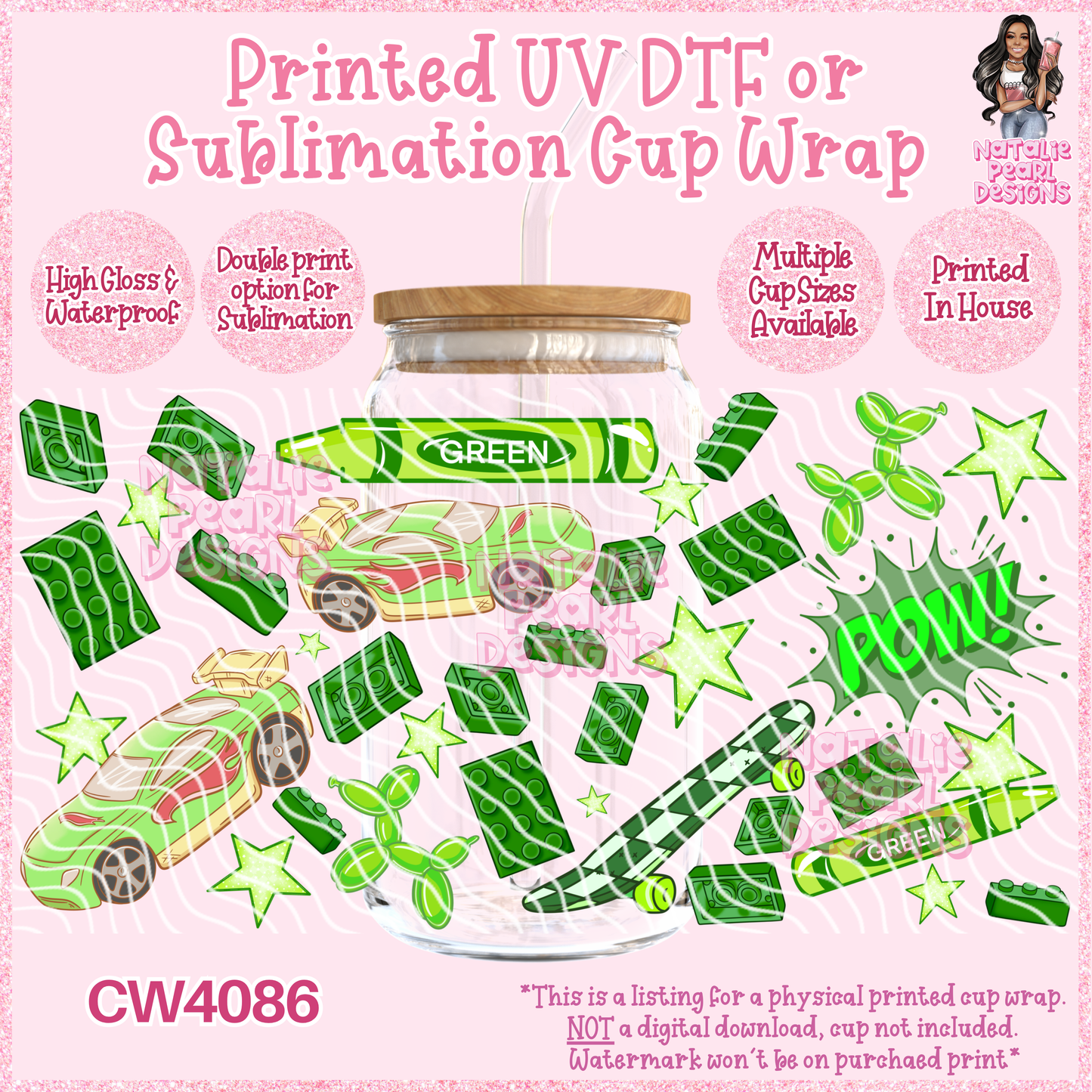 CW4086 UV DTF/SUB Cup Wraps