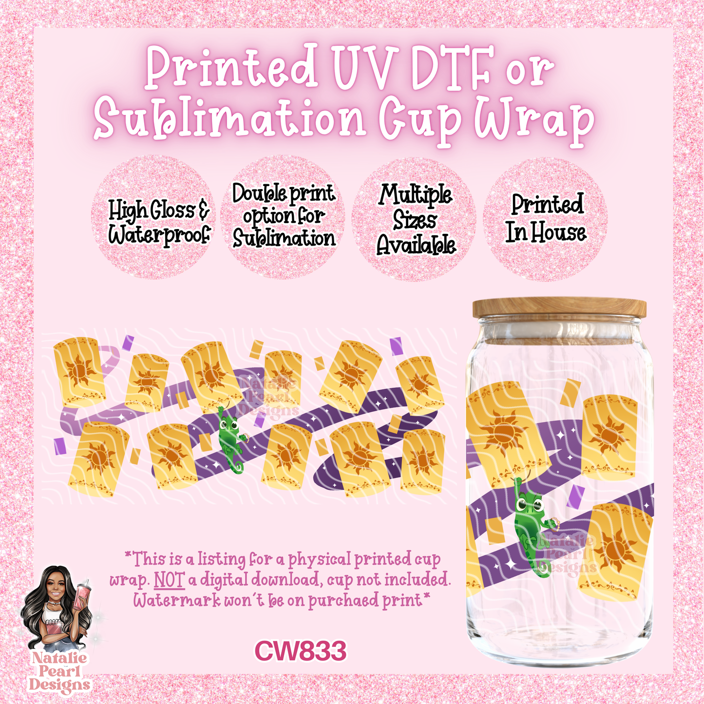 CW833 UV DTF/SUB Cup Wrap