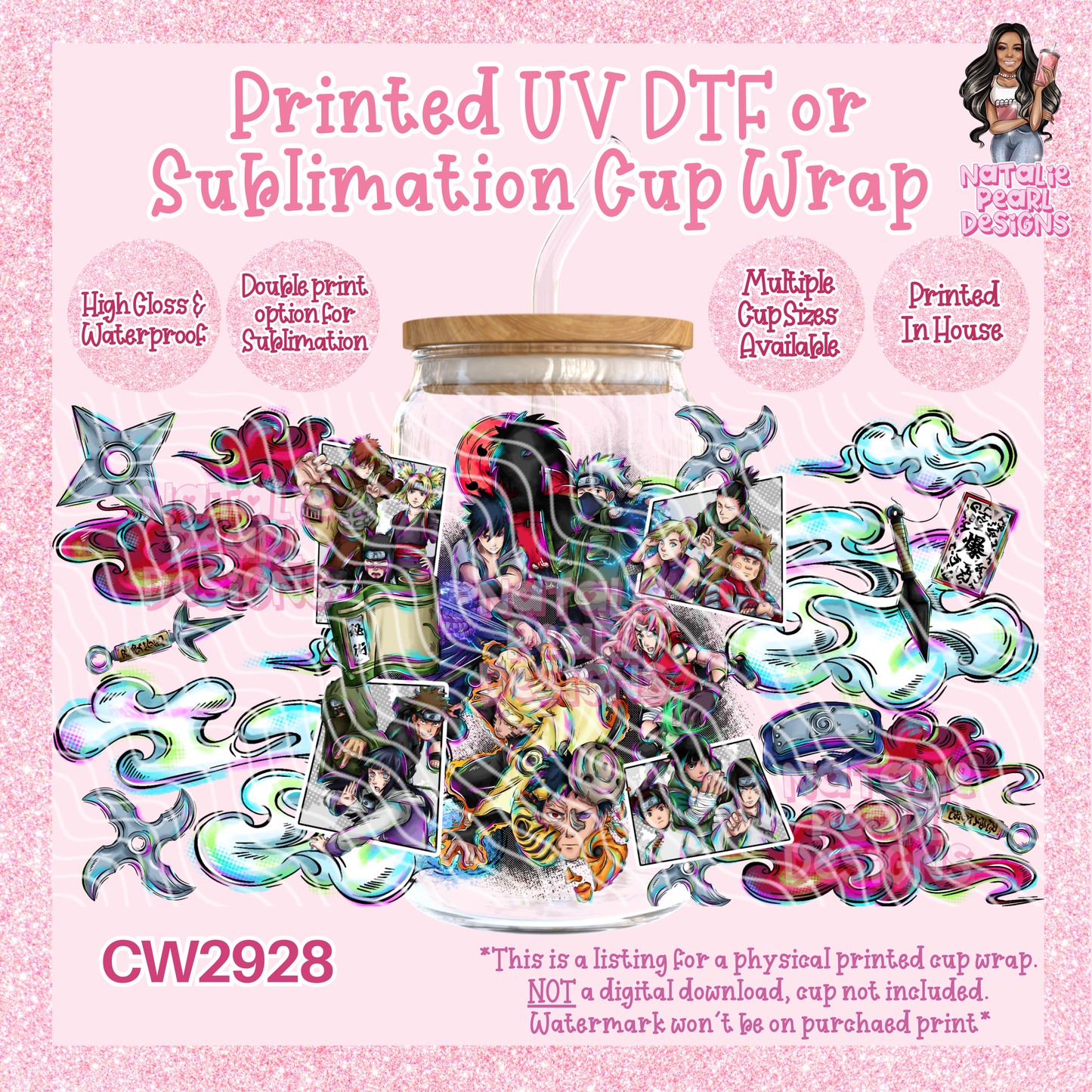 CW2928 UV DTF/SUB Cup Wraps