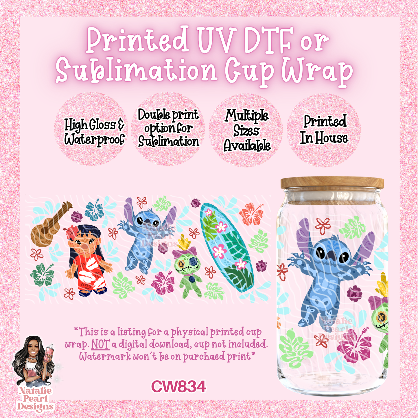 CW834 UV DTF/SUB Cup Wrap