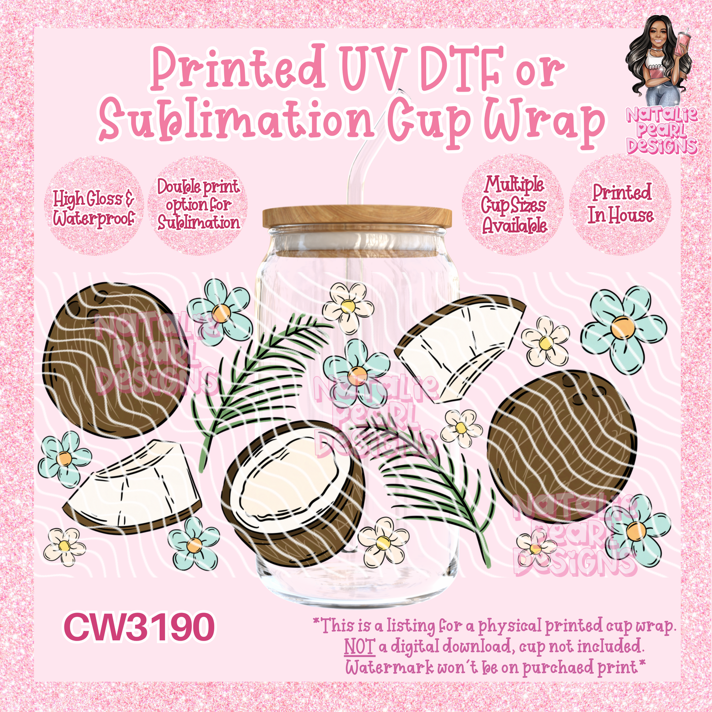 CW3190 UV DTF/SUB Cup Wraps