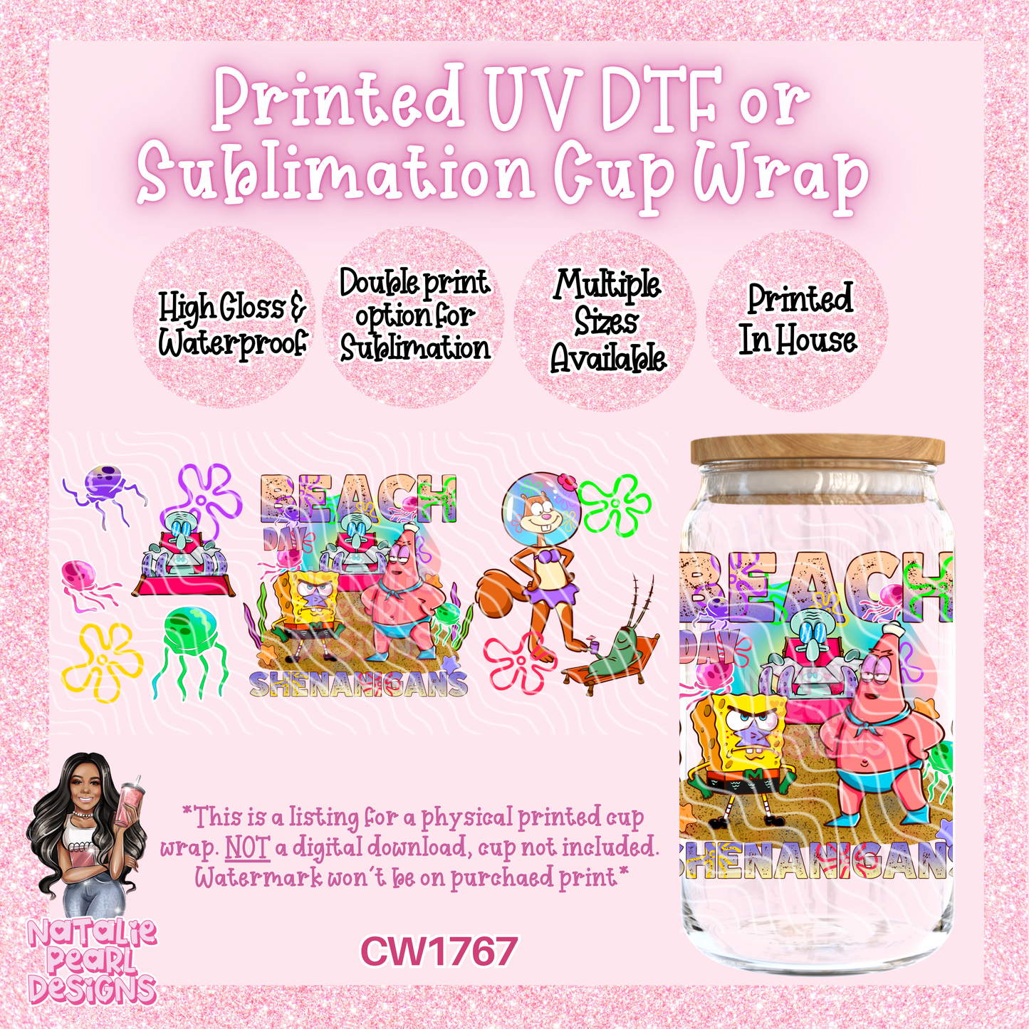 CW1767 UV DTF/SUB Cup Wraps