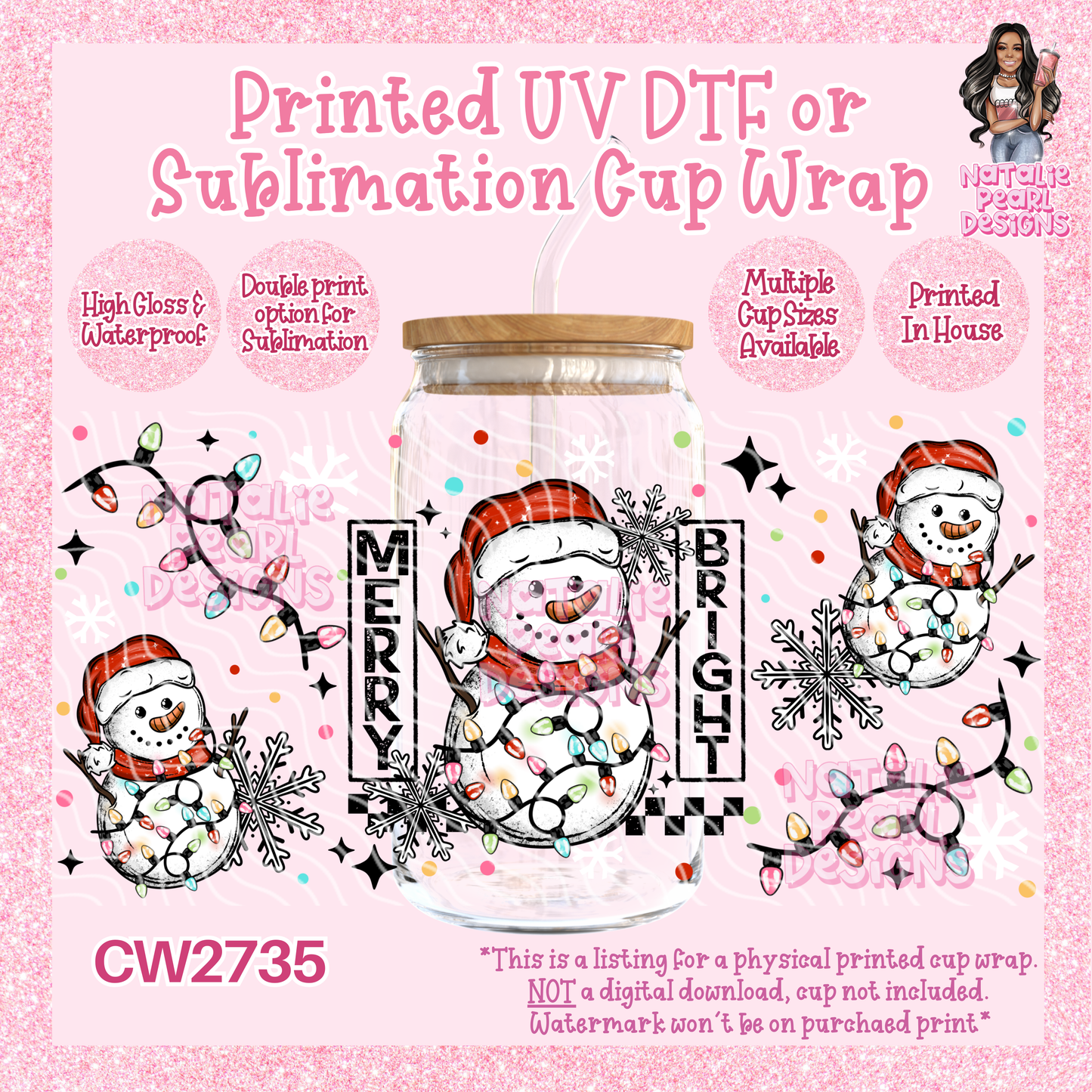 CW2735 UV DTF/SUB Cup Wraps