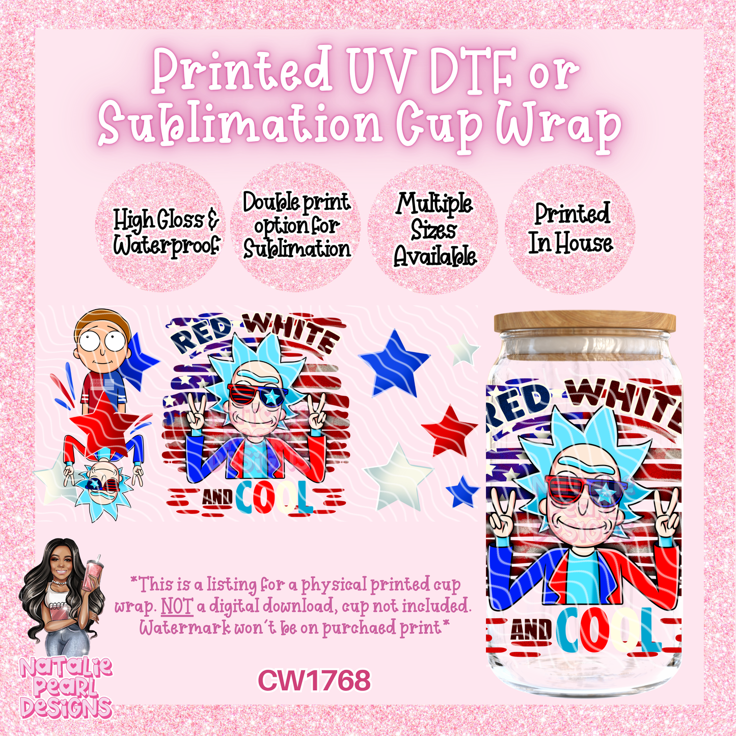 CW1768 UV DTF/SUB Cup Wraps