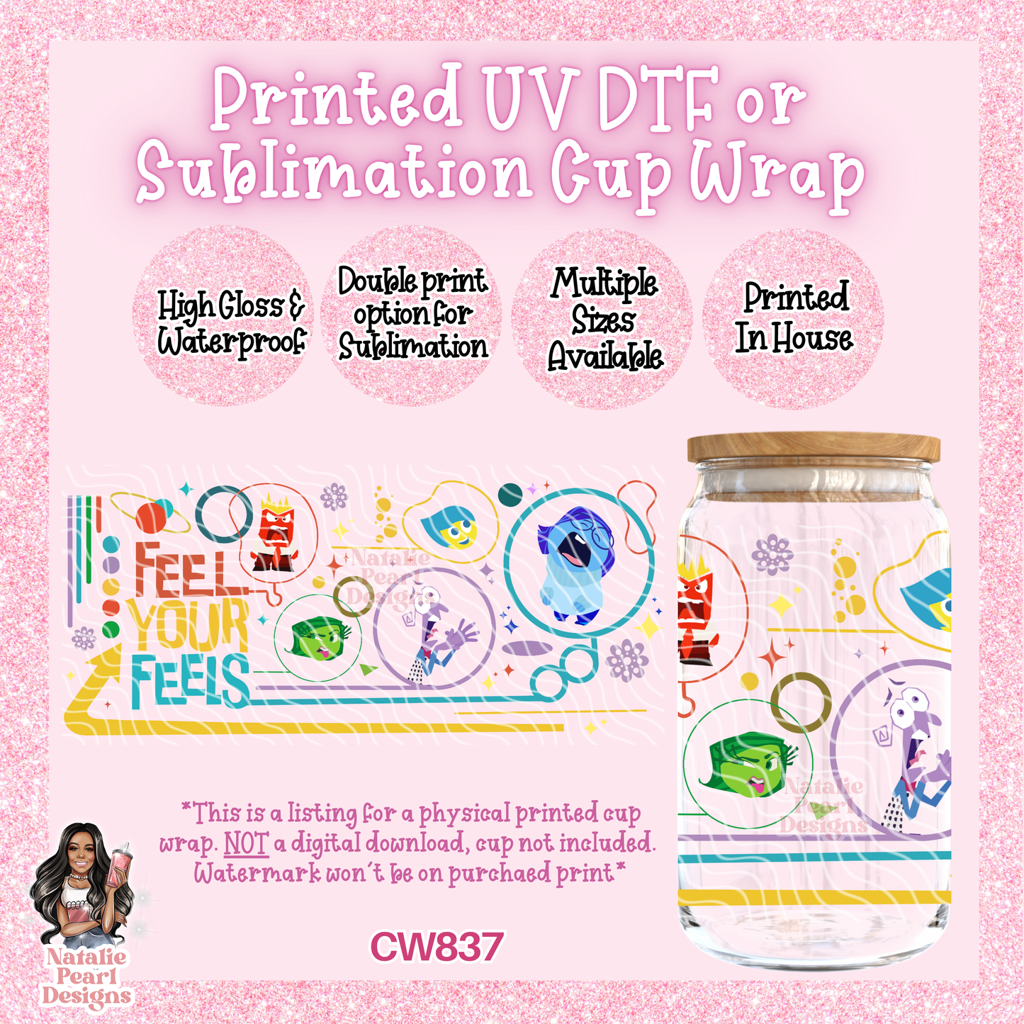 CW837 UV DTF/SUB Cup Wrap