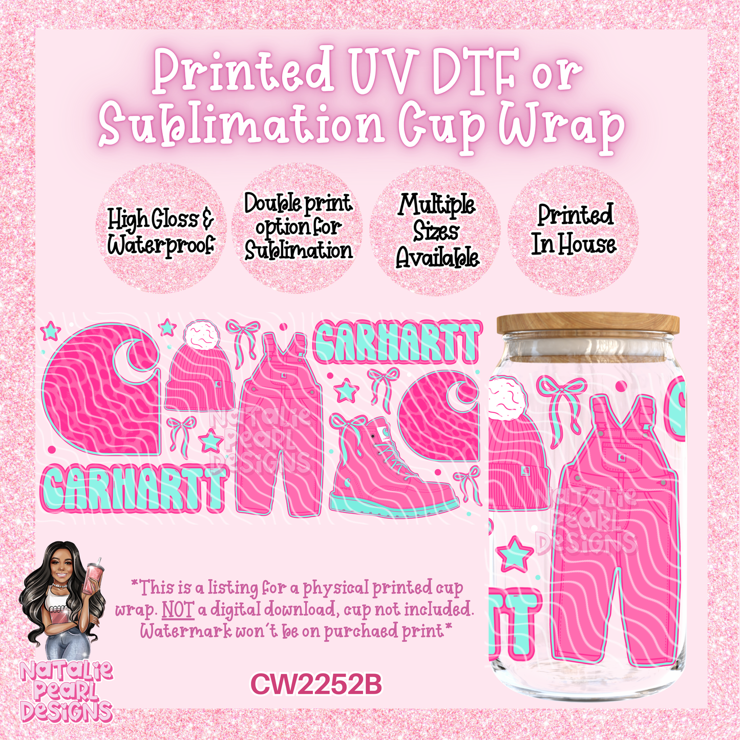 CW2252B UV DTF/SUB Cup Wraps