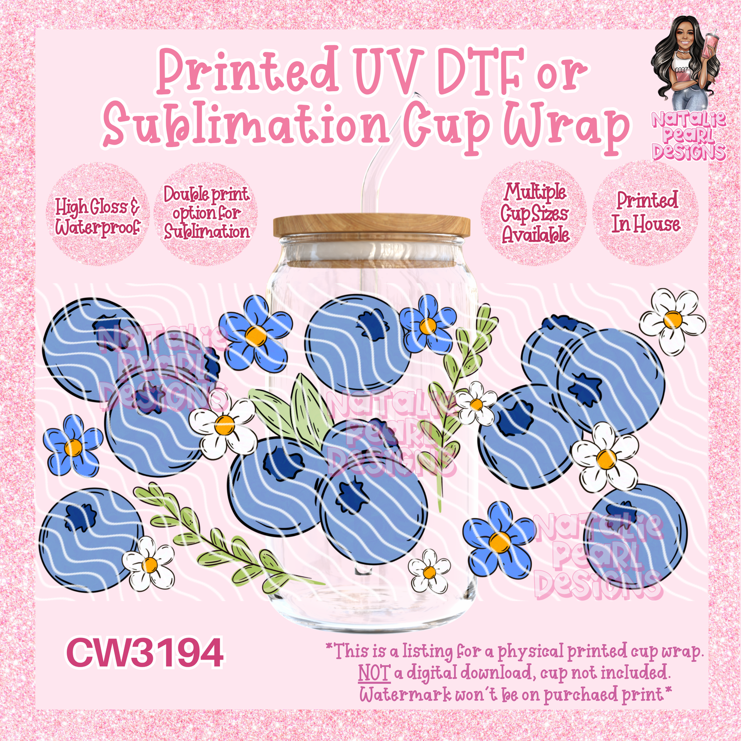 CW3194 UV DTF/SUB Cup Wraps