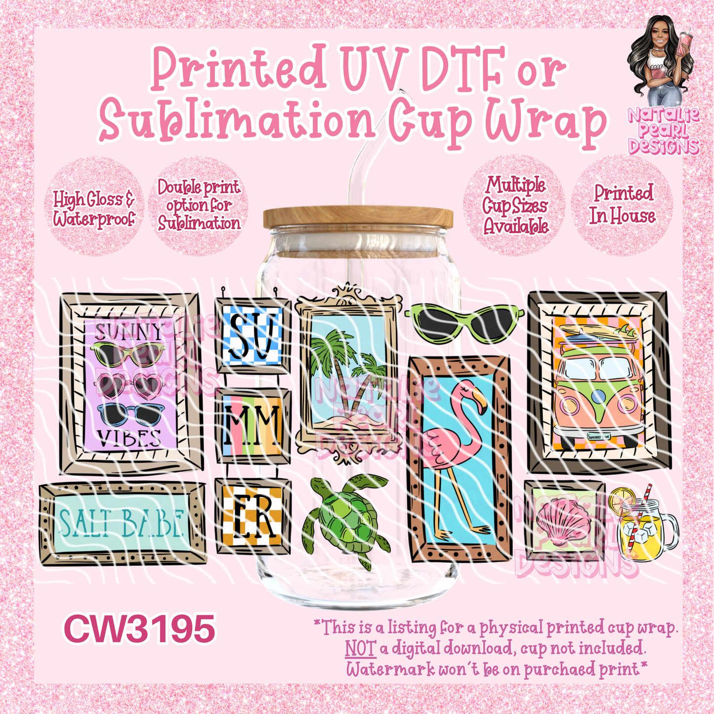 CW3195 UV DTF/SUB Cup Wraps