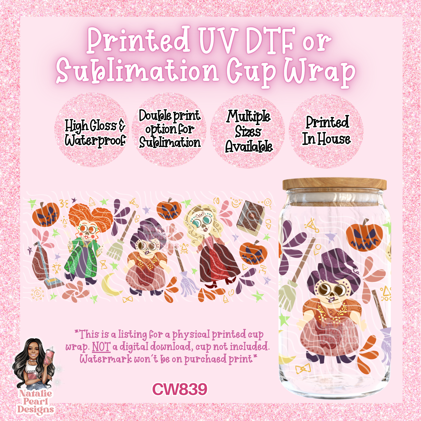 CW839 UV DTF/SUB Cup Wrap