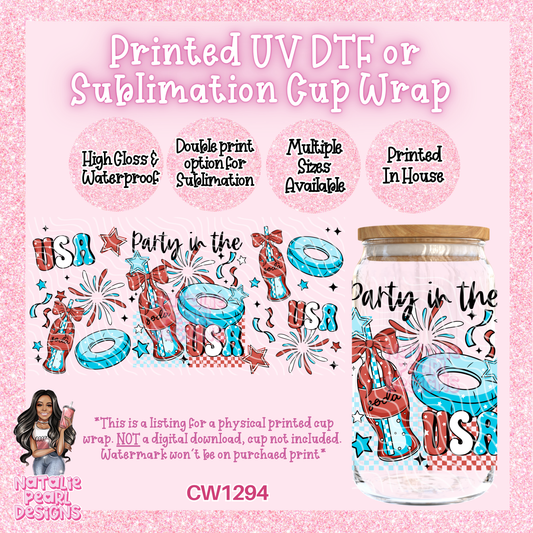 CW1294 UV DTF/SUB Cup Wrap