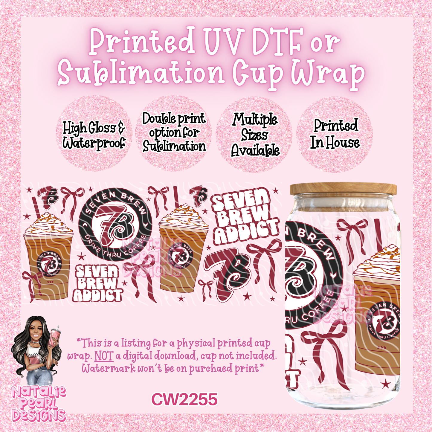CW2255 UV DTF/SUB Cup Wraps