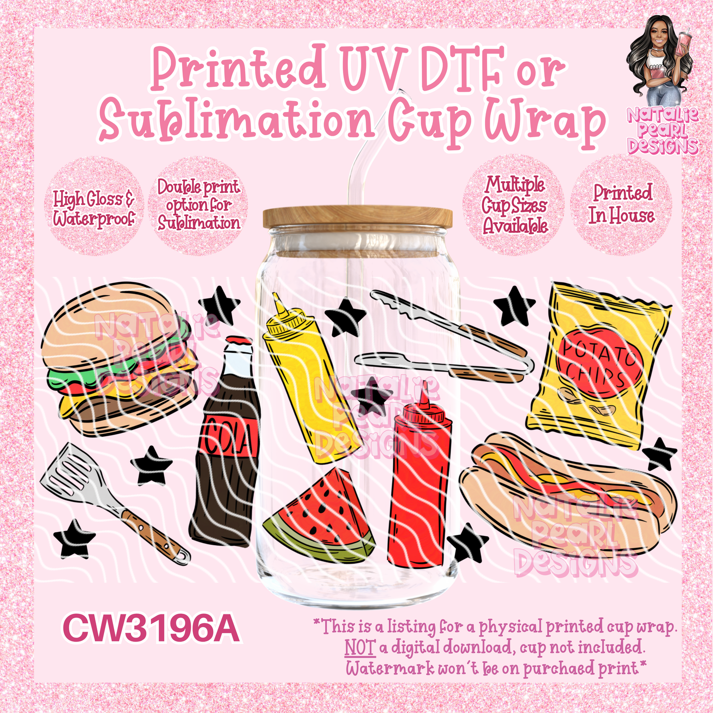 CW3196A UV DTF/SUB Cup Wraps