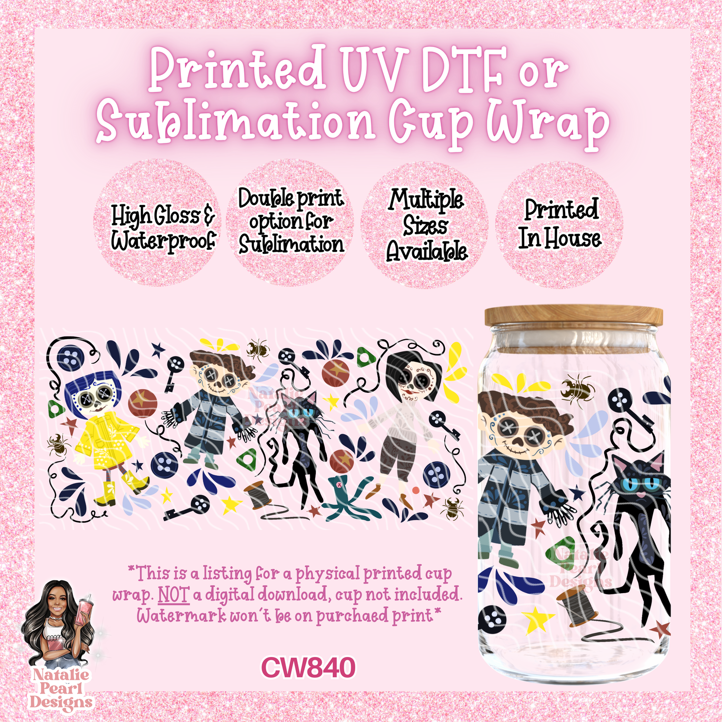 CW840 UV DTF/SUB Cup Wrap