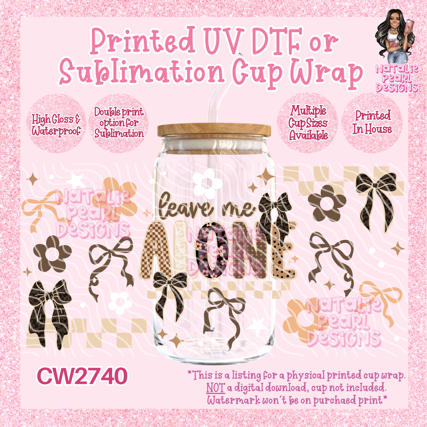 CW2740 UV DTF/SUB Cup Wraps
