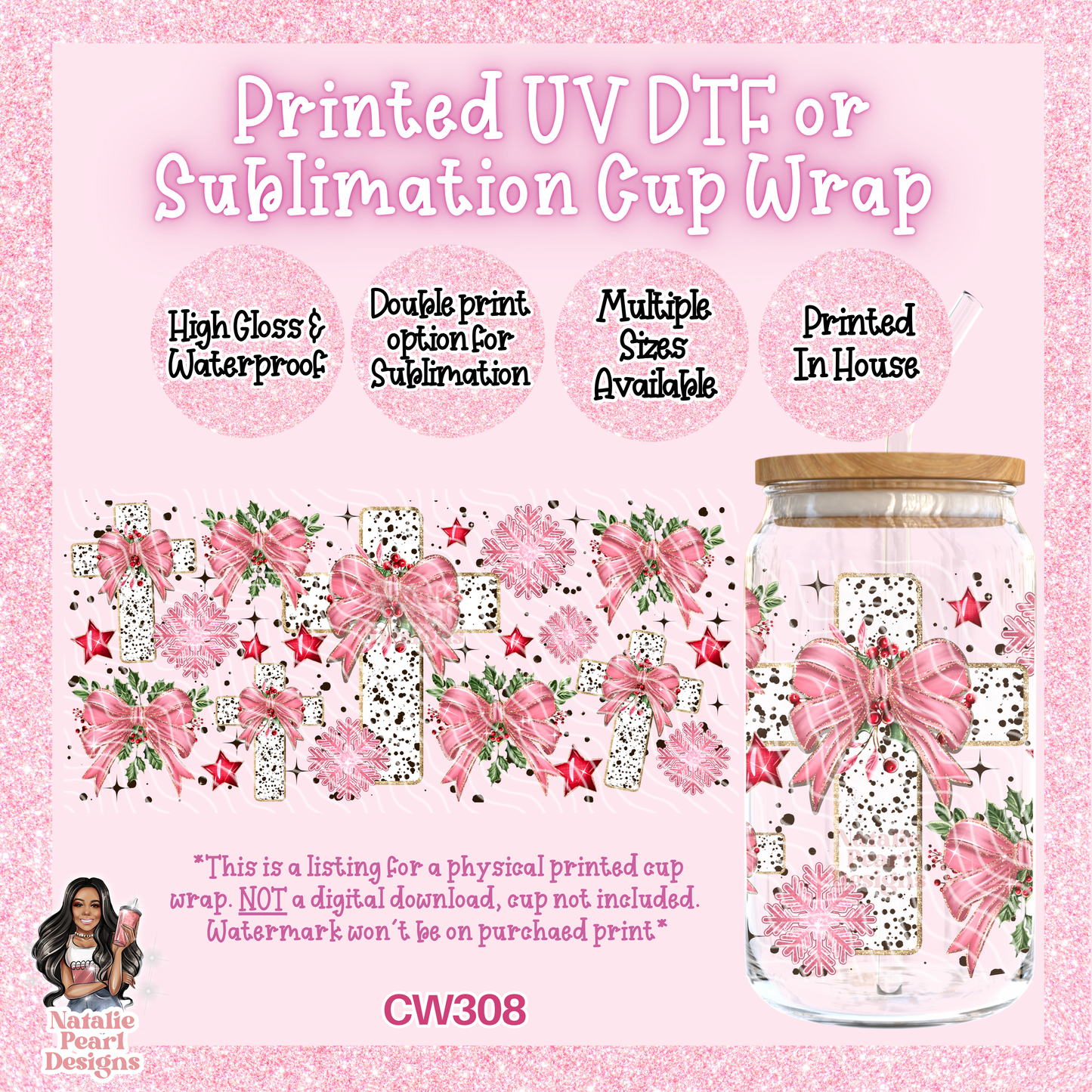 CW308 UV DTF/SUB Cup Wrap
