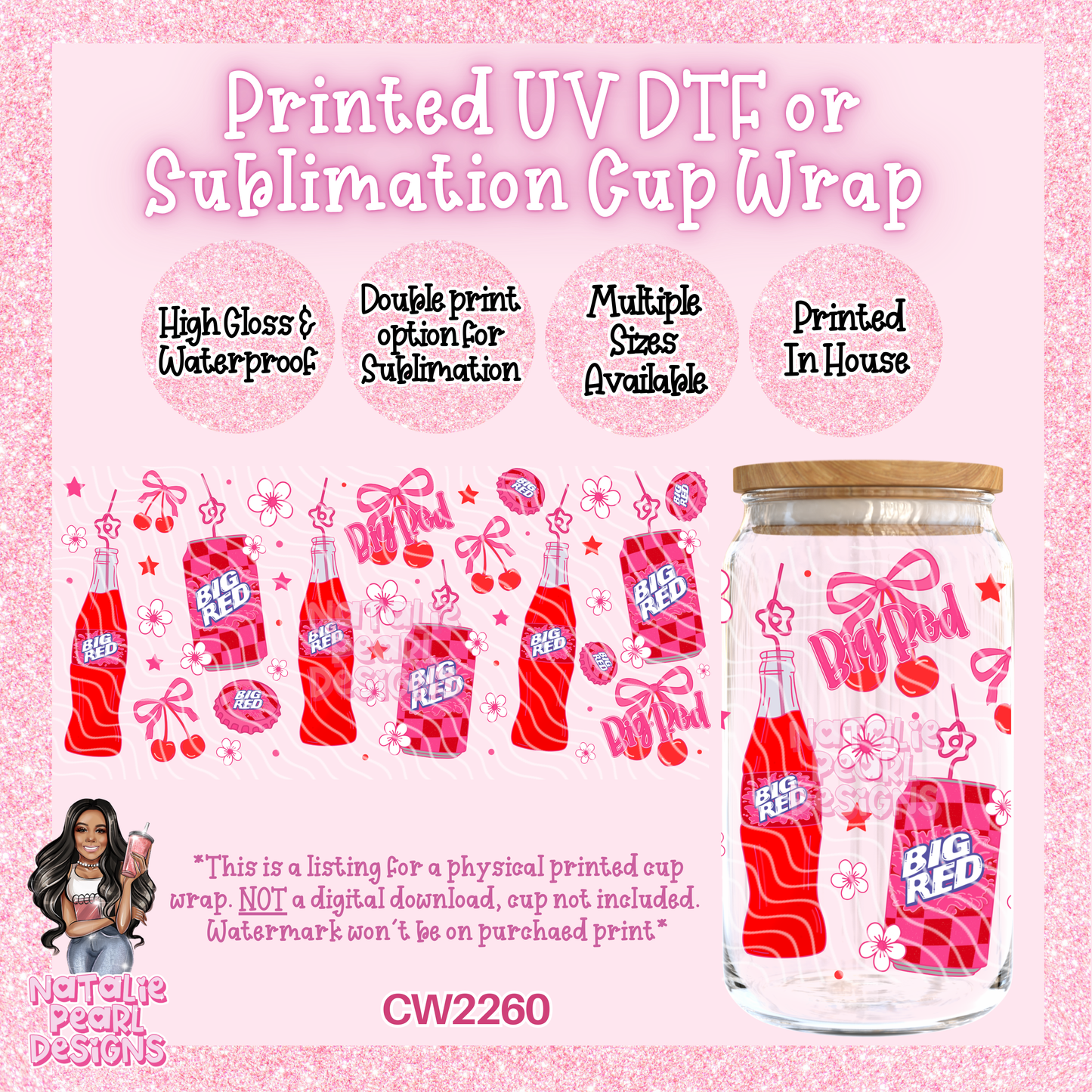 CW2260 UV DTF/SUB Cup Wraps