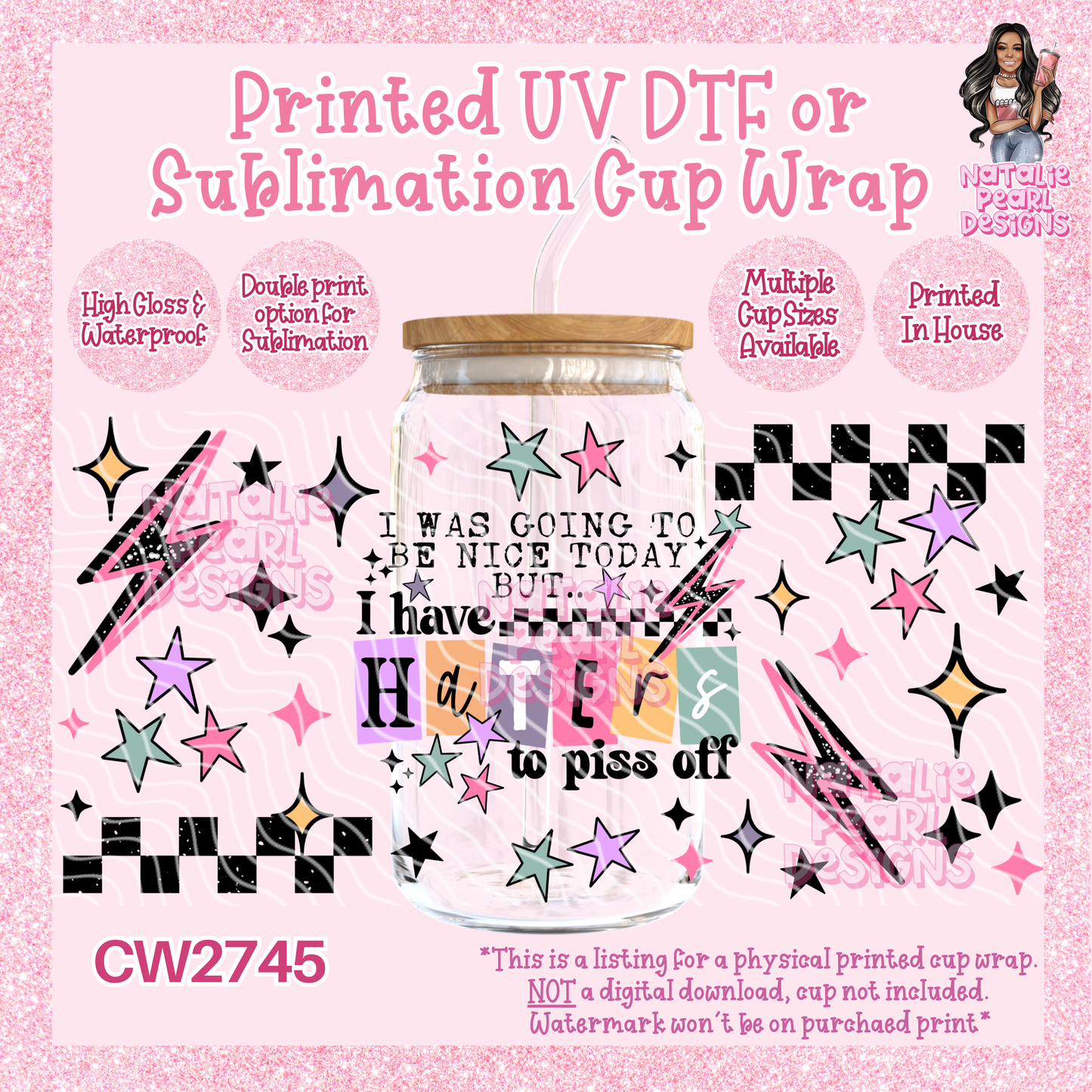 CW2745 UV DTF/SUB Cup Wraps