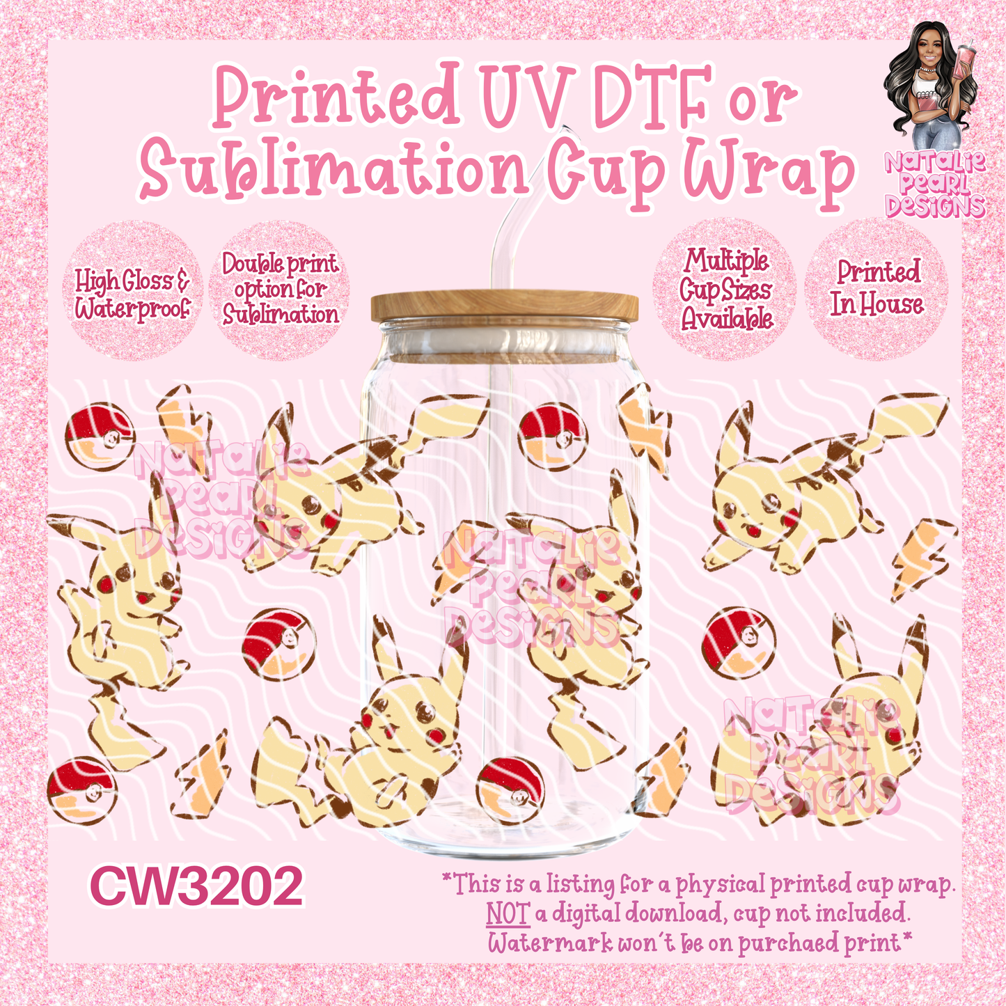 CW3202 UV DTF/SUB Cup Wraps