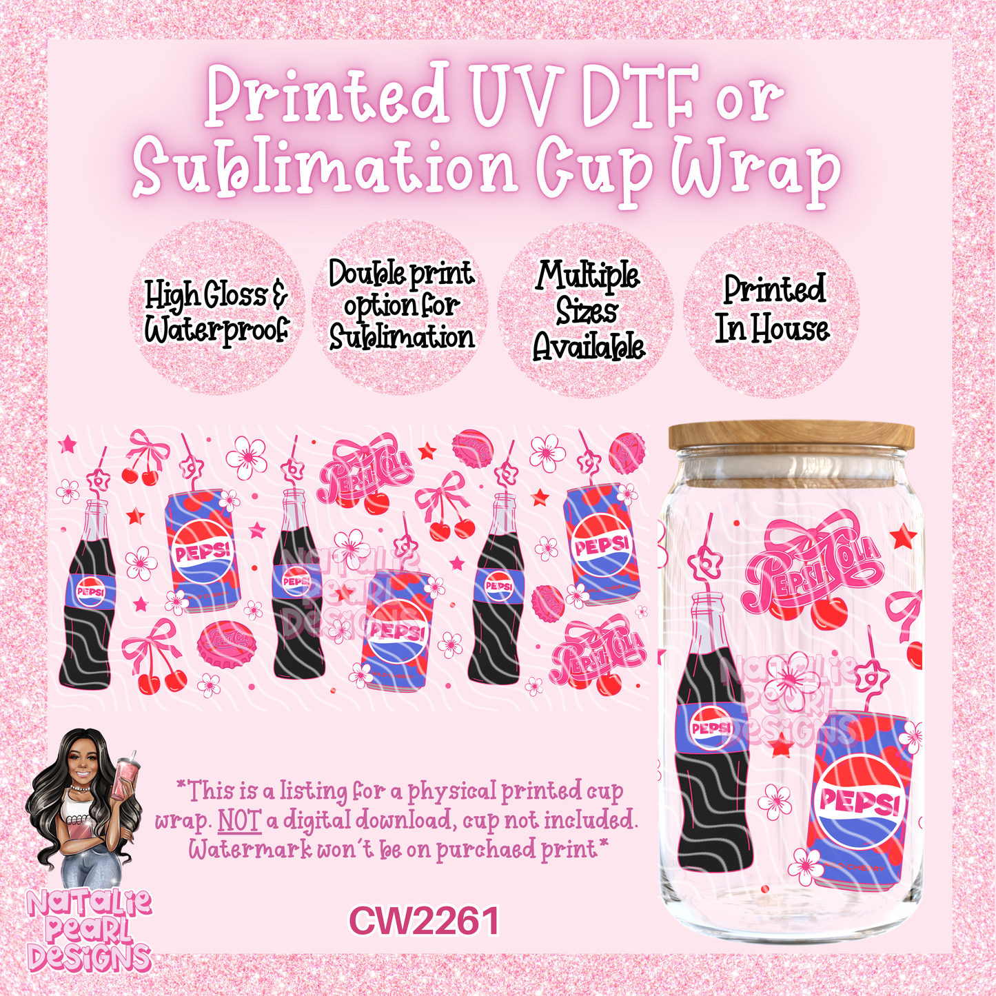 CW2261 UV DTF/SUB Cup Wraps