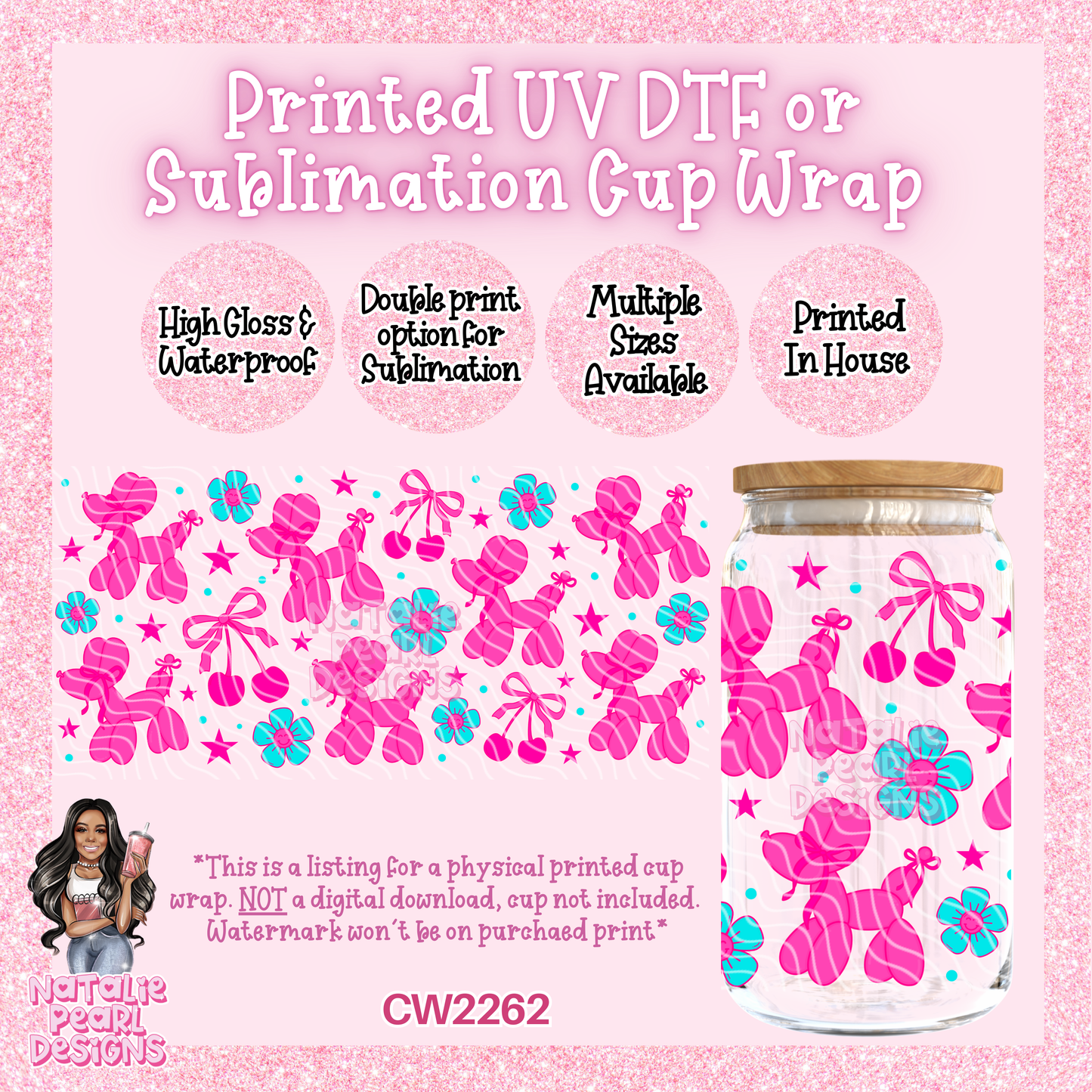 CW2262 UV DTF/SUB Cup Wraps